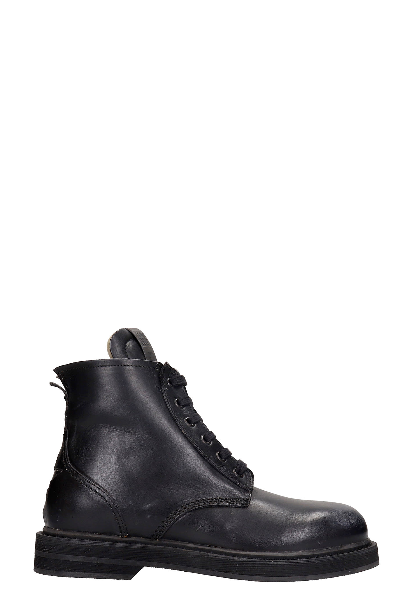 Buy Golden Goose Ele Combat Boots In Black Leather online, shop Golden Goose shoes with free shipping
