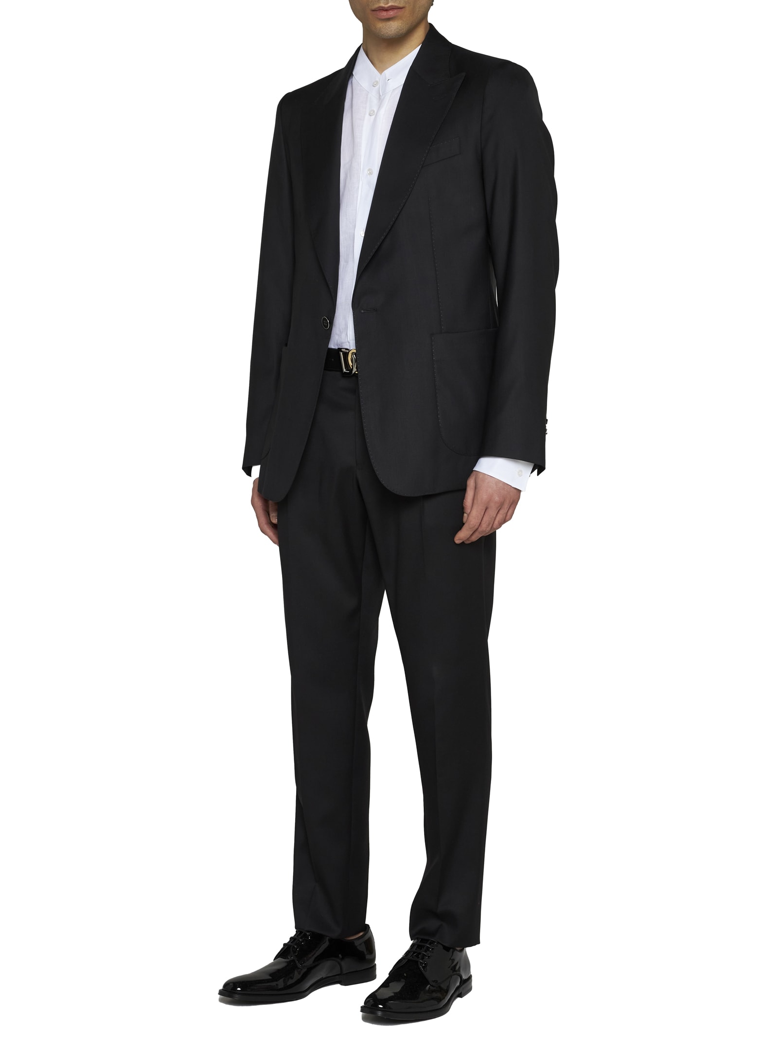 Dolce & Gabbana Black Wool And Silk Miami Single-breasted Blazer In Nero