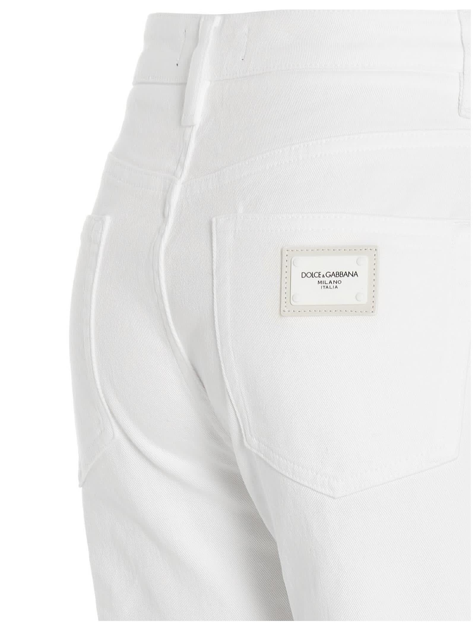 Shop Dolce & Gabbana Audrey Jeans In Bianco
