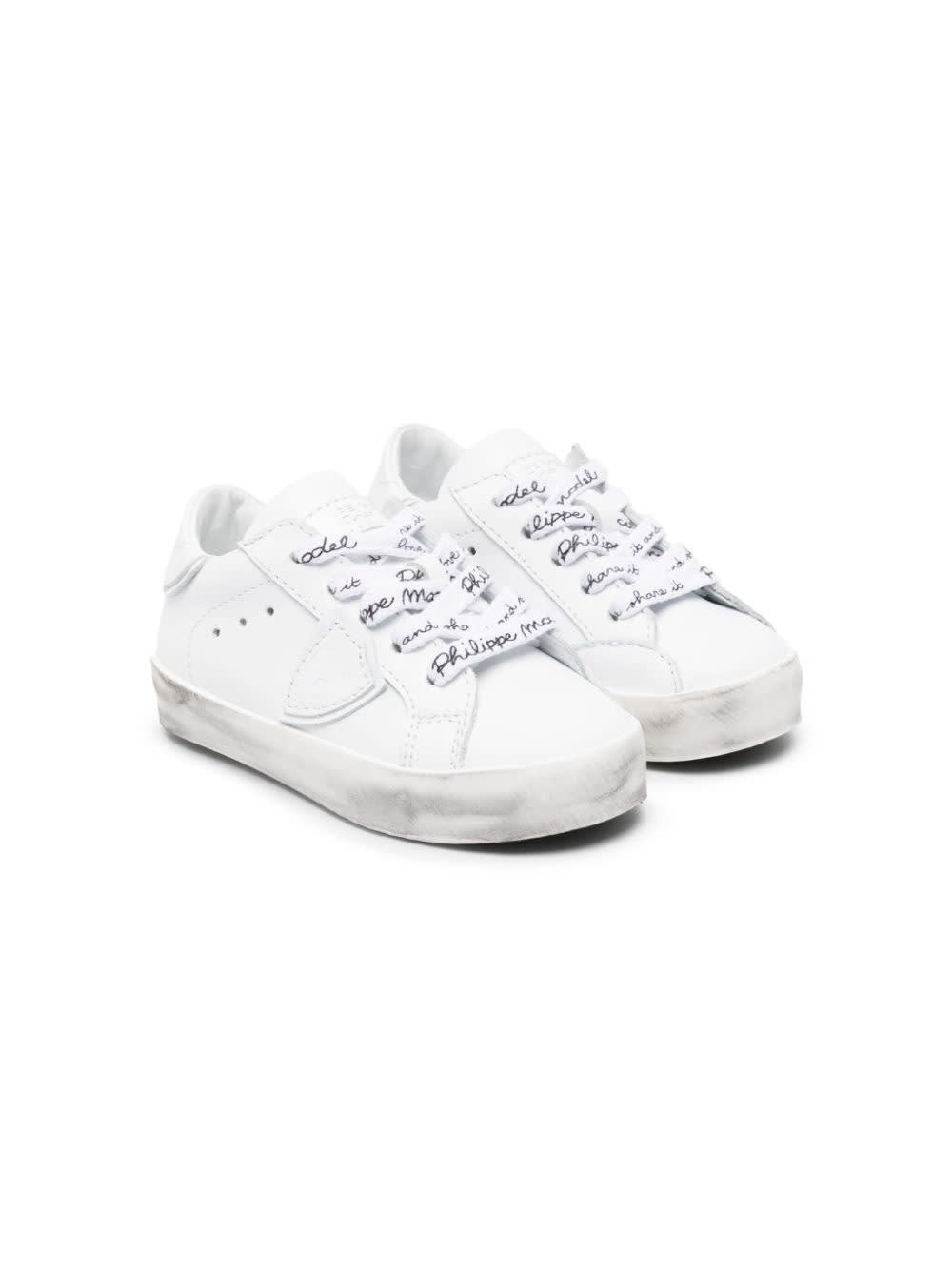 Shop Philippe Model Sneakers With Application In White