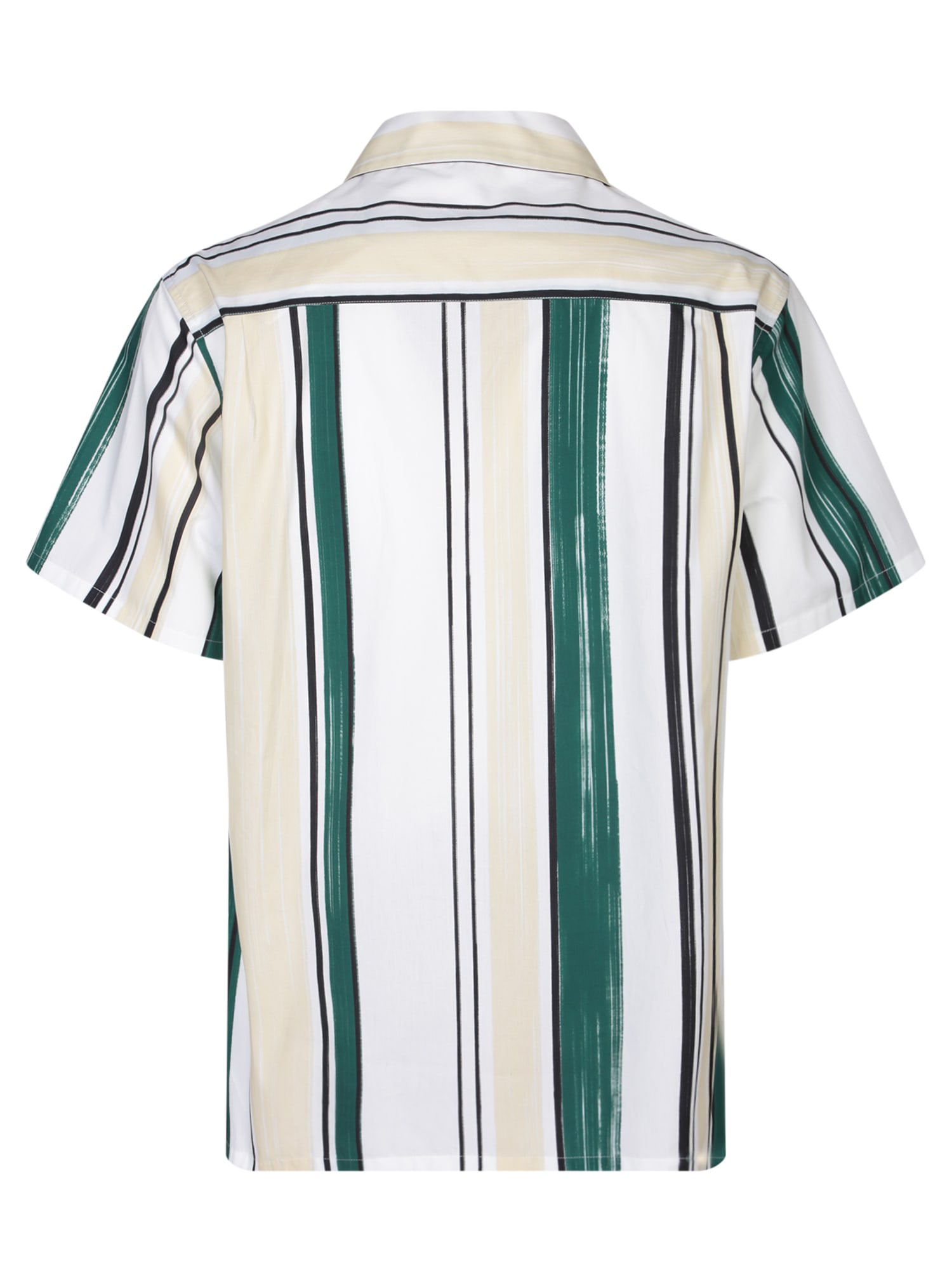 Shop Lanvin Bowling White/green Shirt