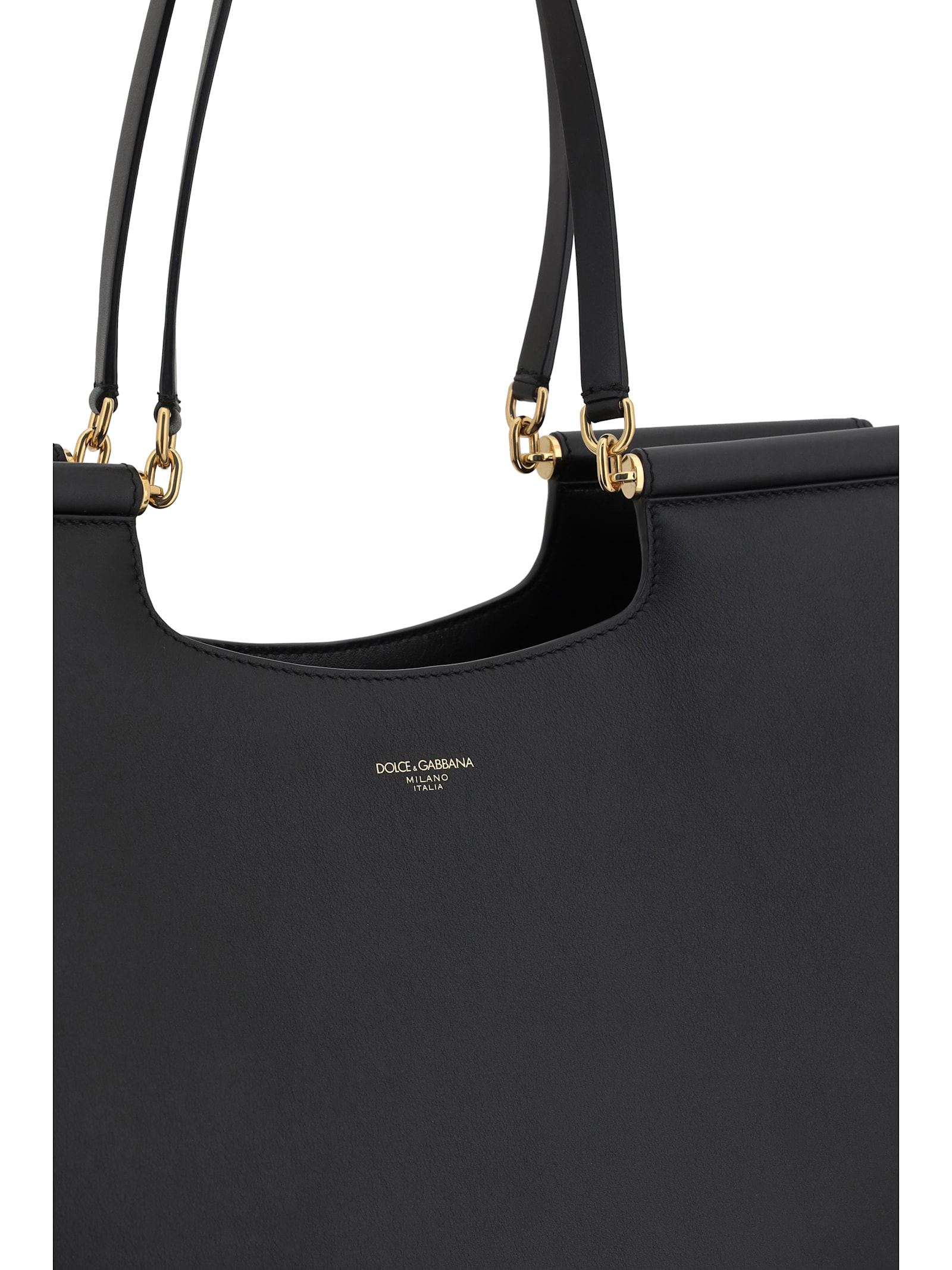 Dolce & Gabbana Sicily Small Shoulder Bag In Nero