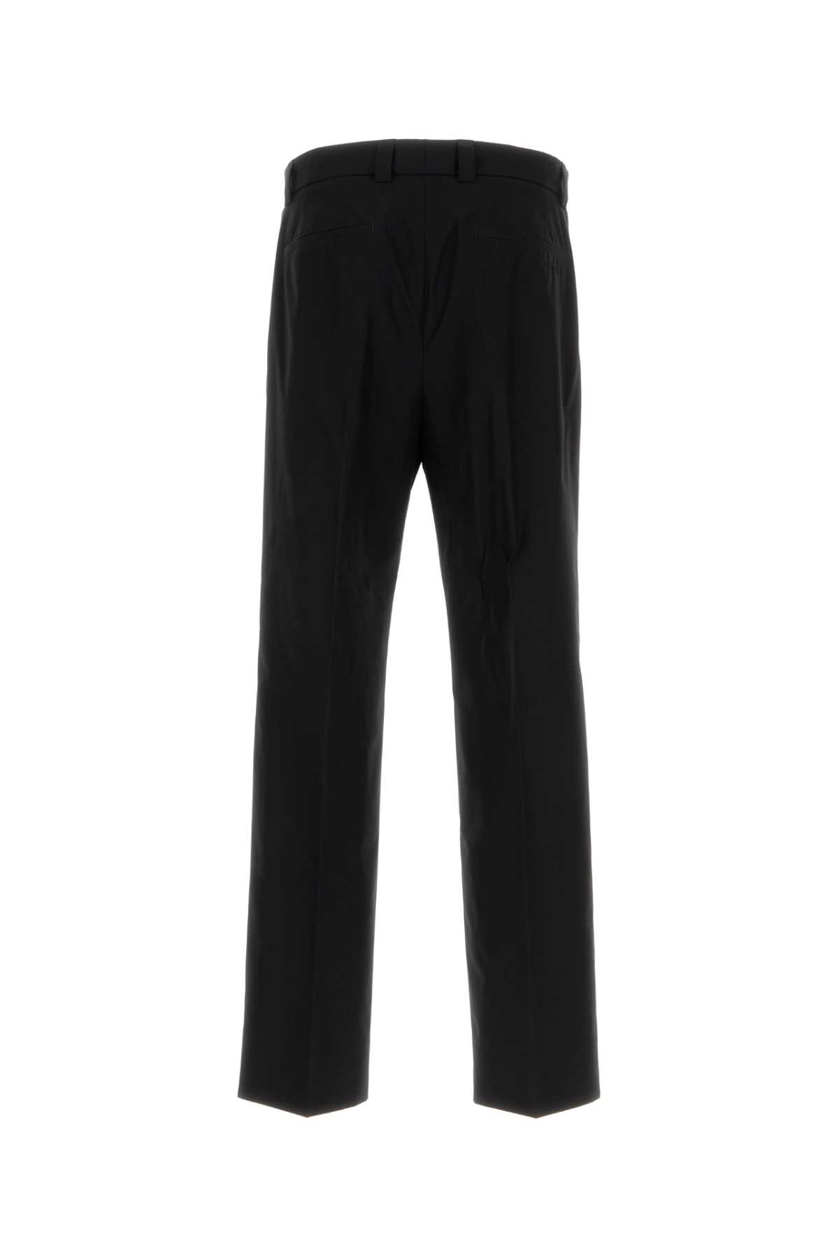 Gucci Wool Blend Twill Bush Trousers In Black