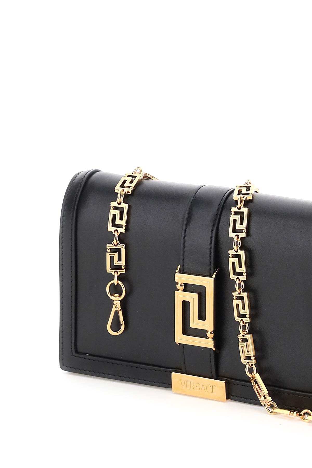 Versace Greca Goddess Crossbody Bag In Black