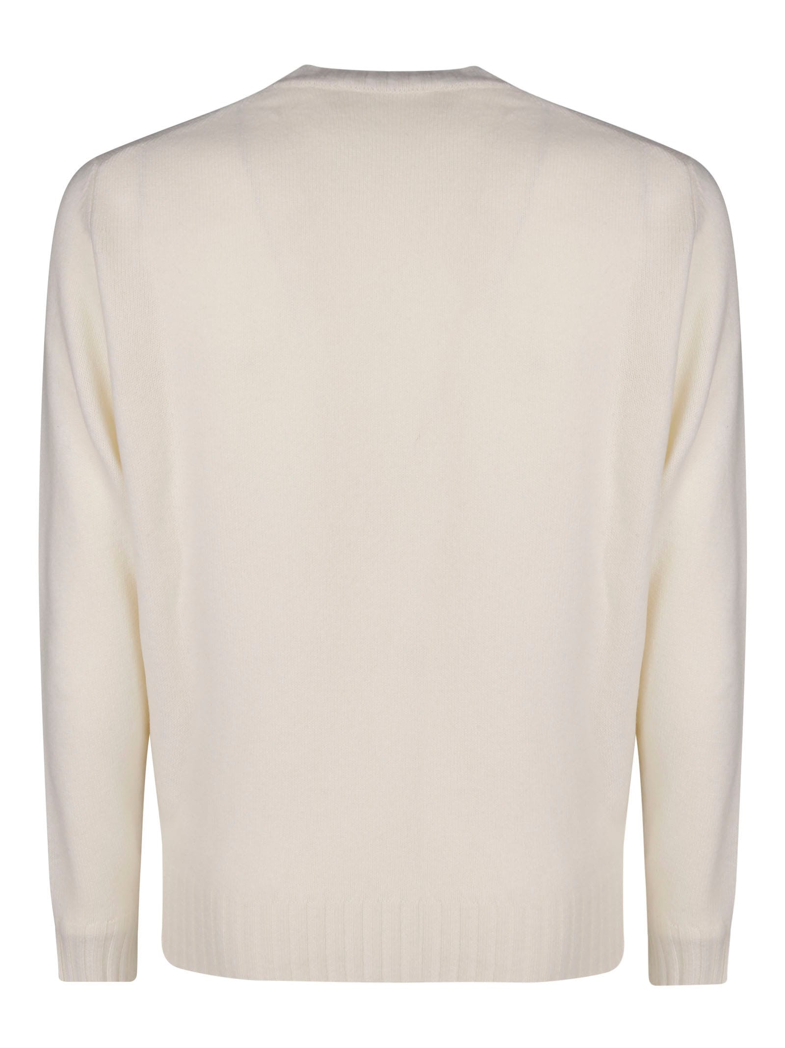 Filippo De Laurentiis V Neck Wool Cashmere In Optic White