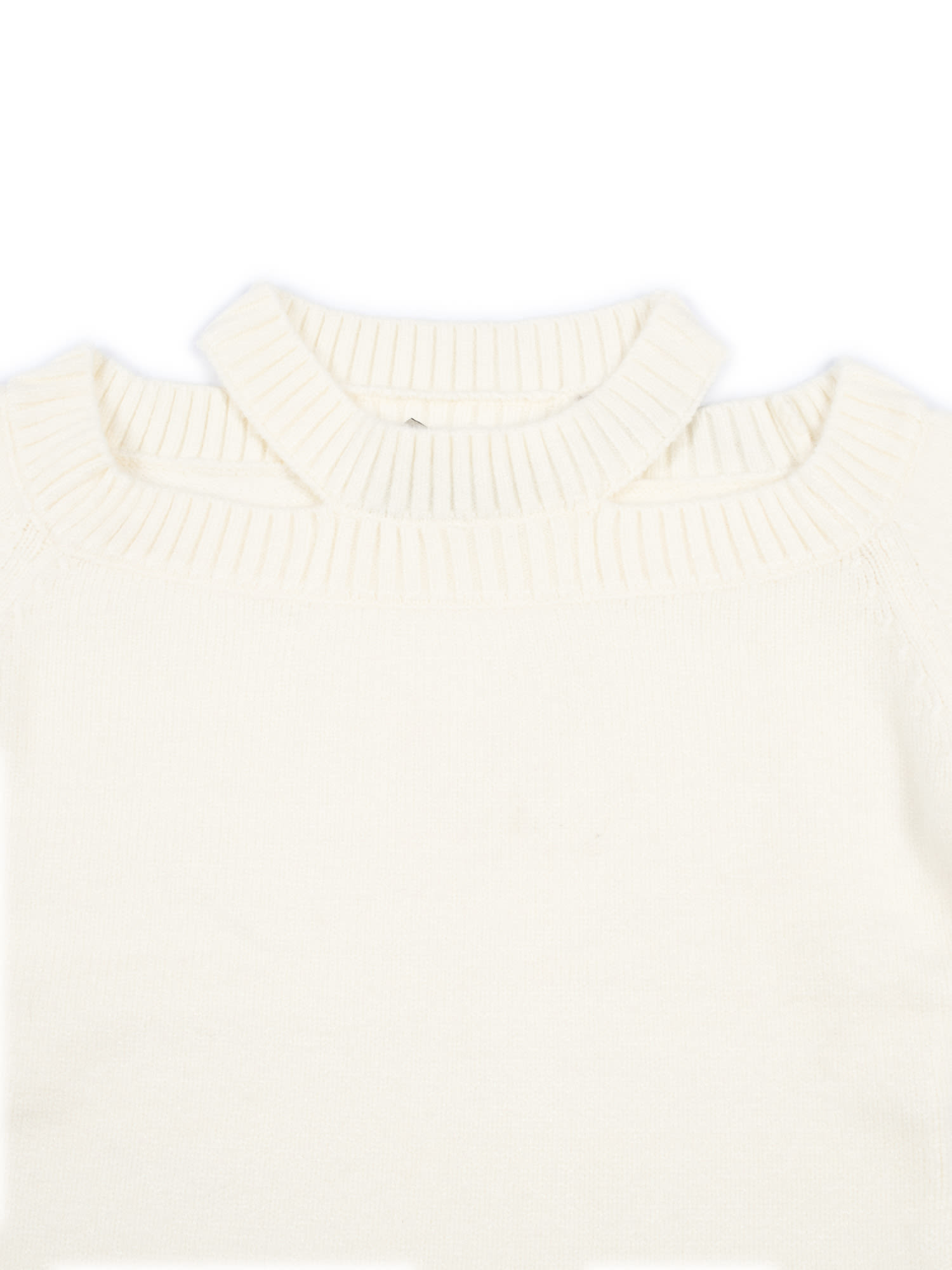 Monnalisa Cutout Sweater In White