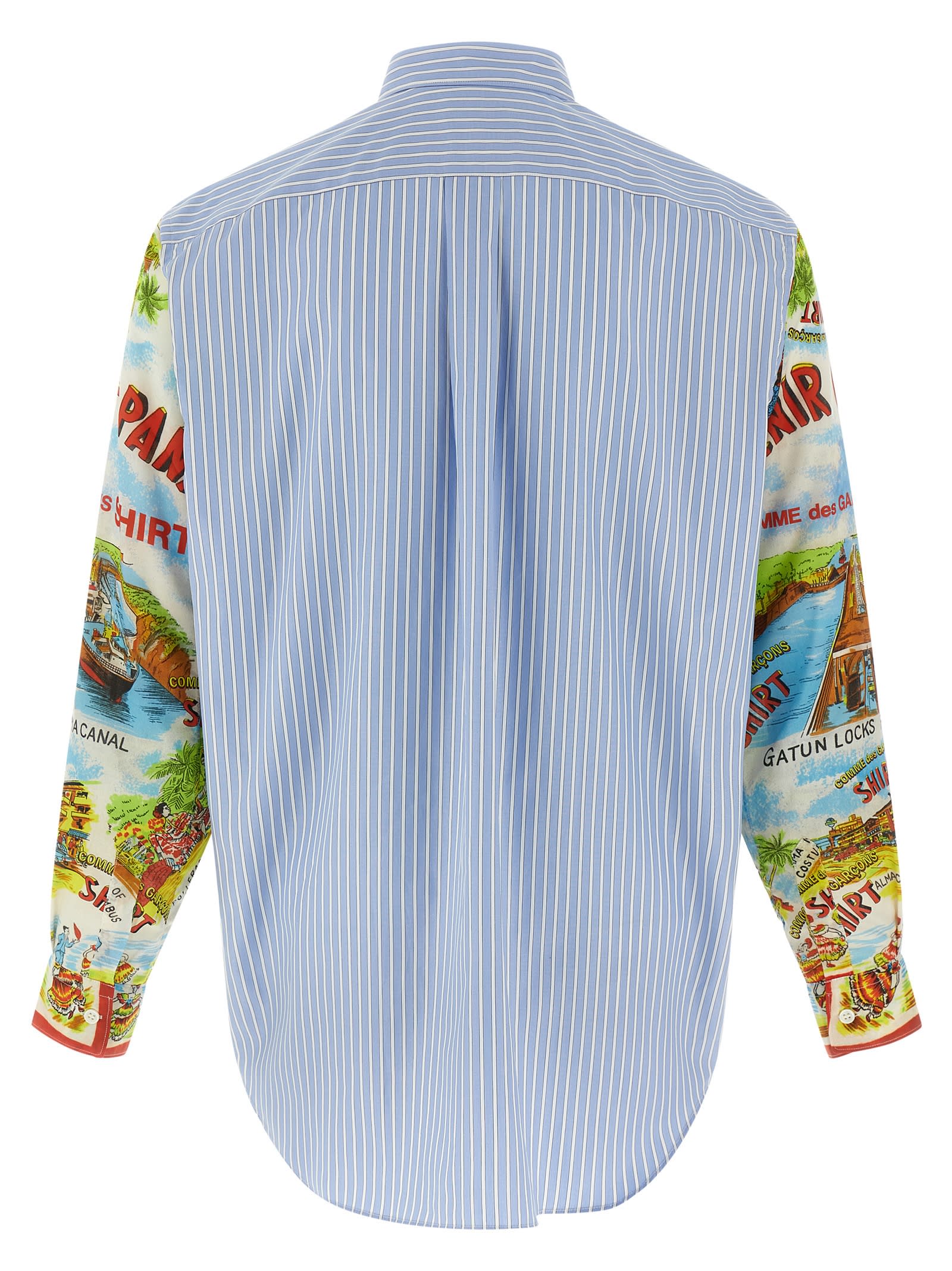 Comme Des Garçons Shirt Patterned Sleeve Shirt Shirt And Blouse Multicolor In Multi