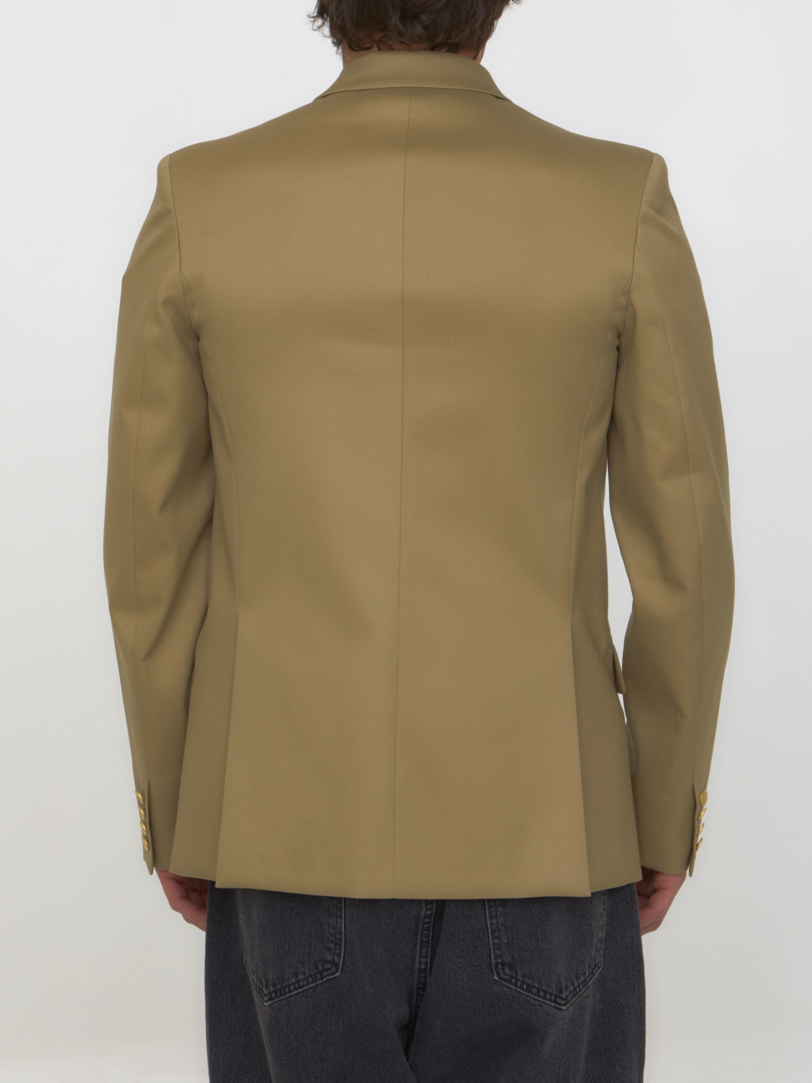 Shop Valentino Double-breasted Cotton Jacket