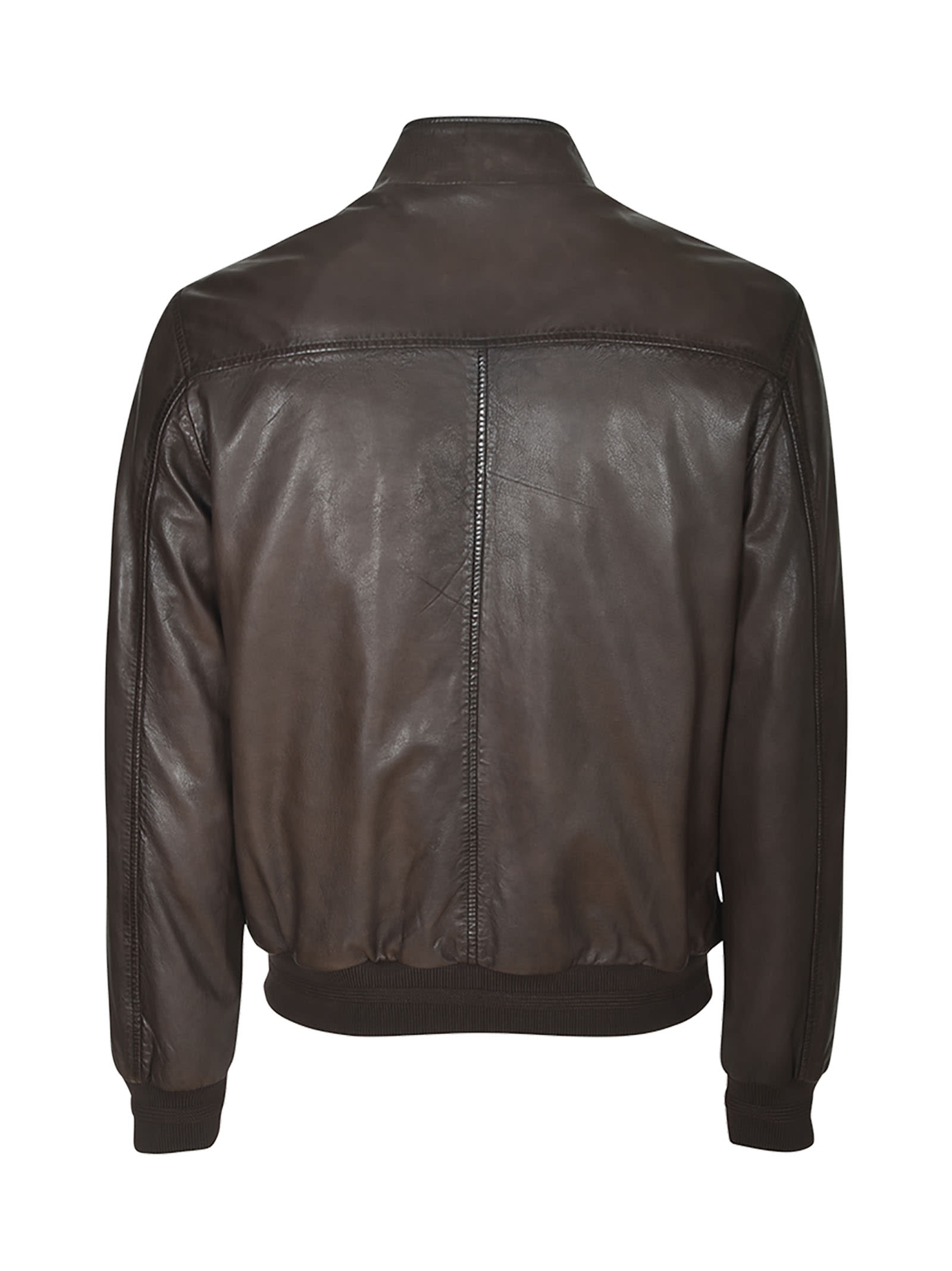 Shop Sword 6.6.44 Fitted Zip Bomber In Brown