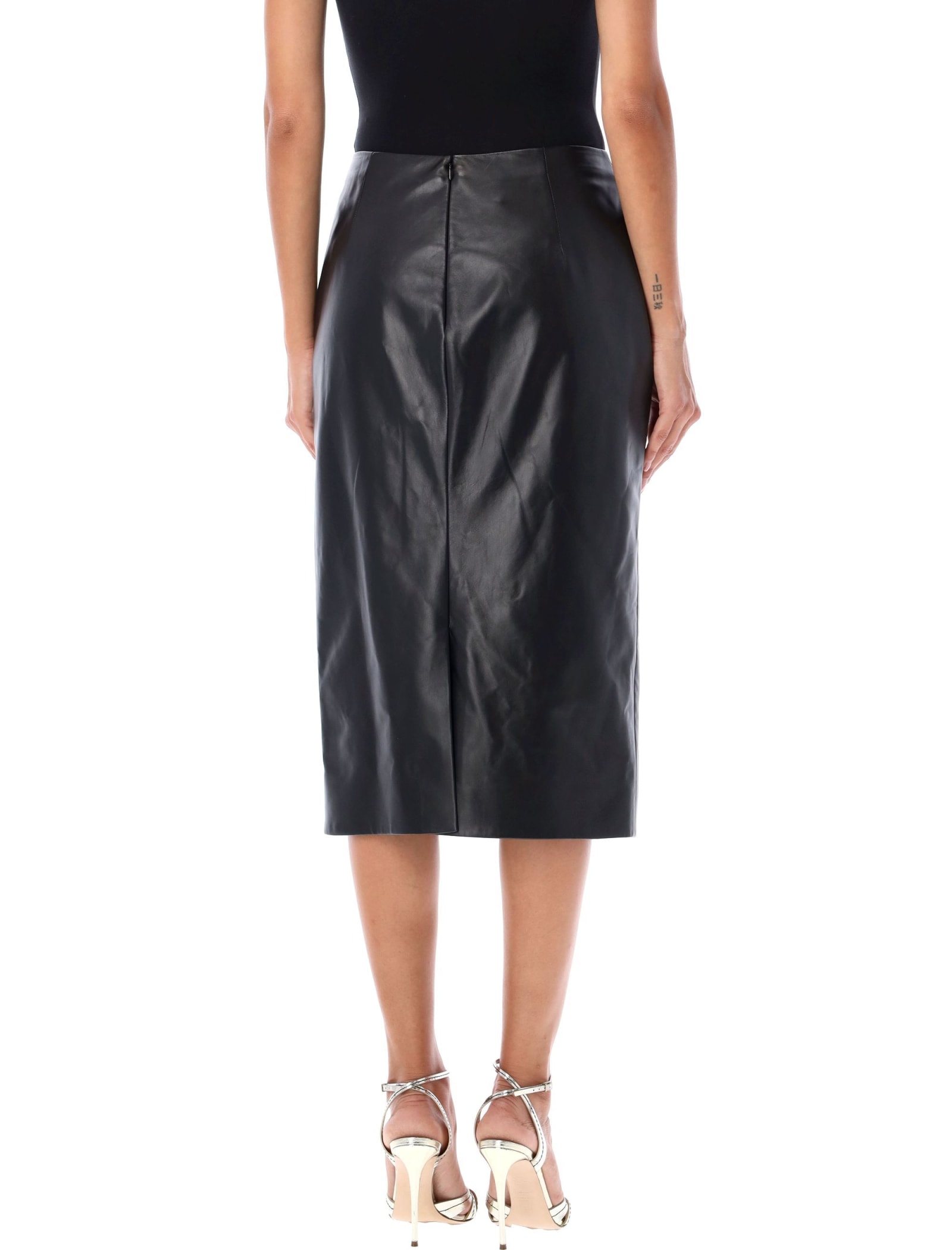 Shop Ralph Lauren Midi Pencil Skirt In Black