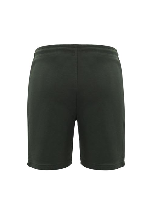K-way Le Vrai Dorian Poly Cotton Shorts In Green Blackish