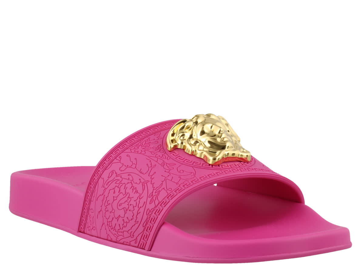 versace sandals pink