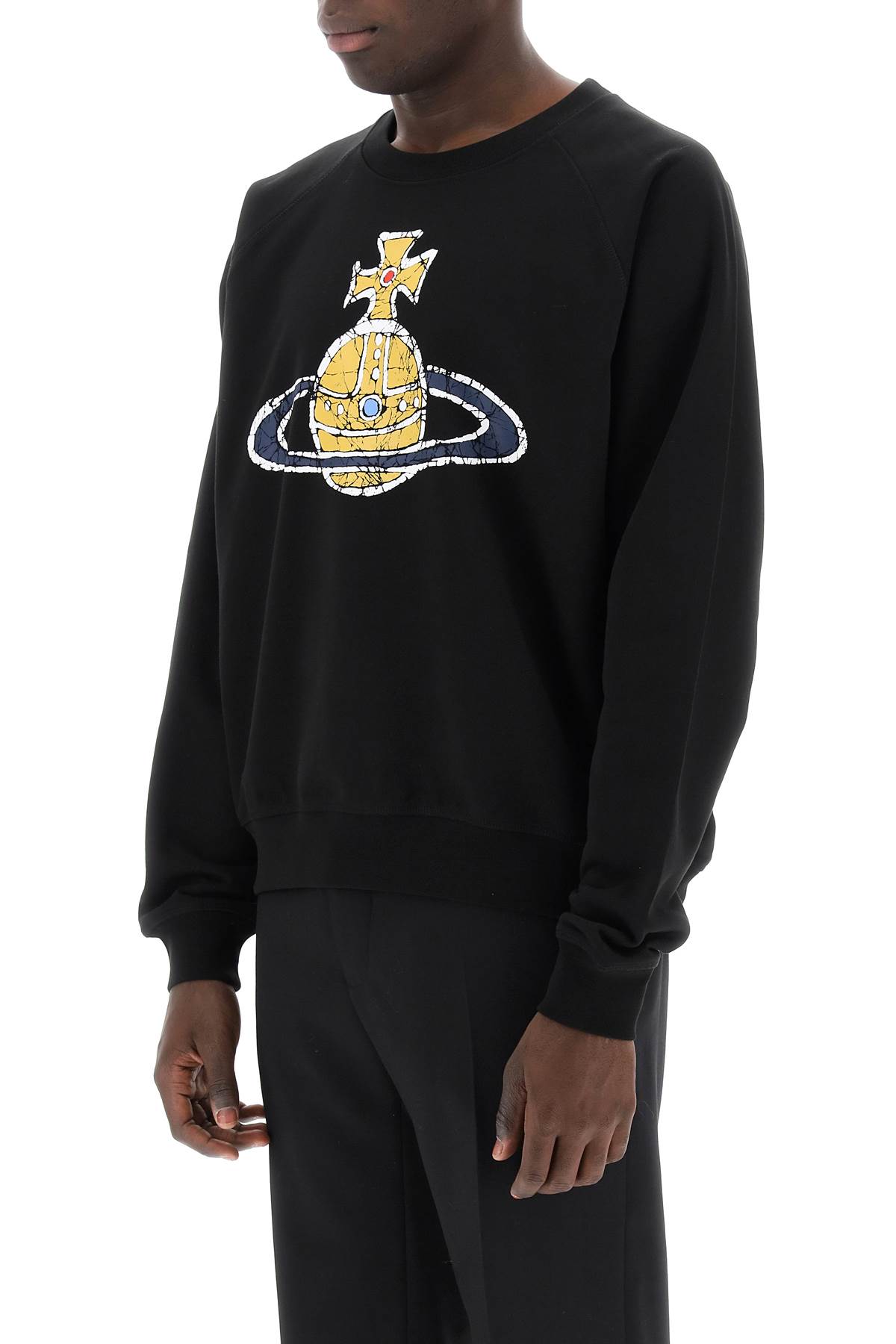 Shop Vivienne Westwood Time Machine Raglan Sweatshirt In Black