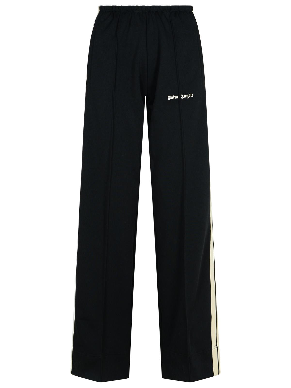 Shop Palm Angels Jogger Black Polyester Pants