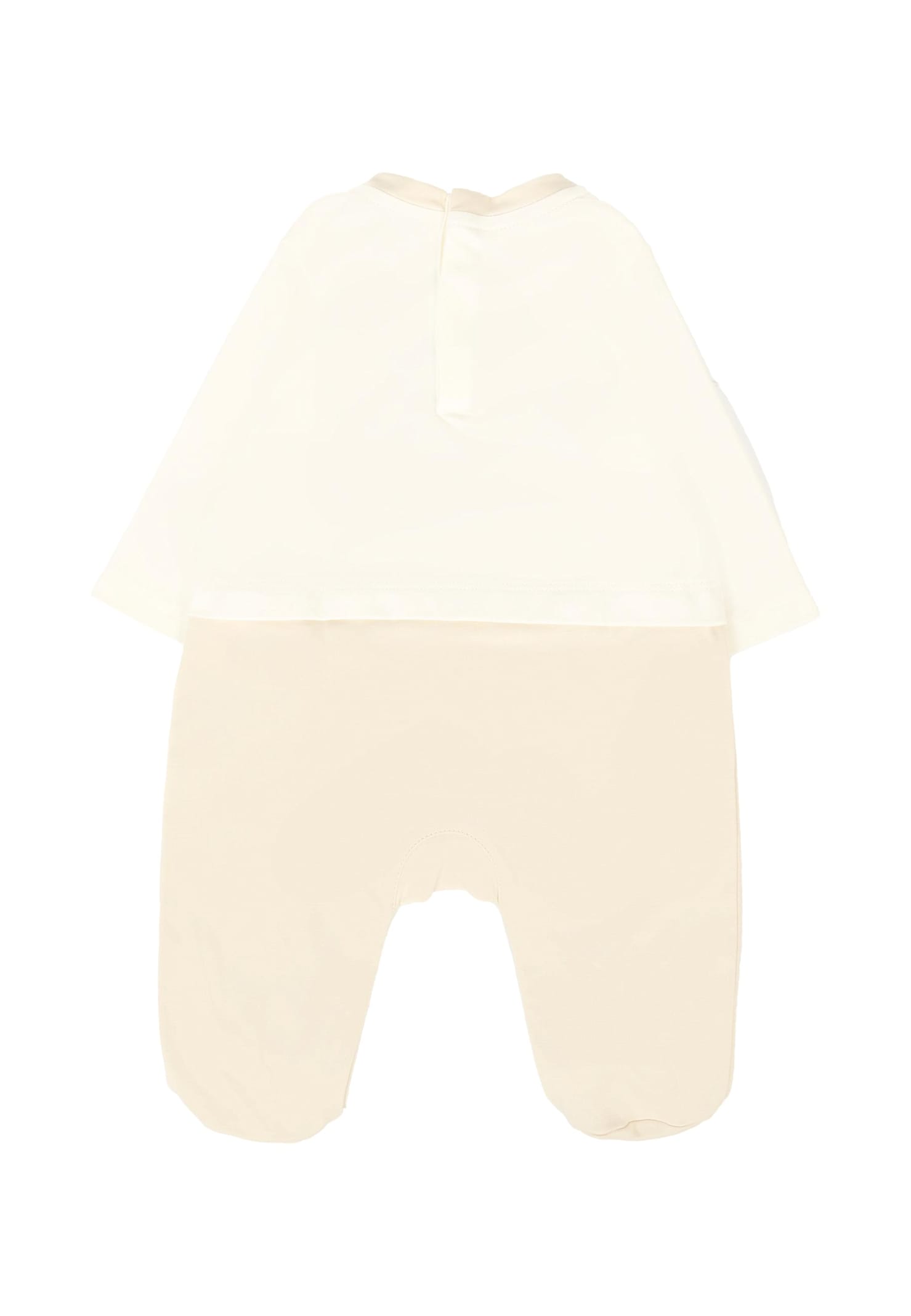 Dolce & Gabbana Ivory Set For Baby Boy With Tiger And Logo In Neutral