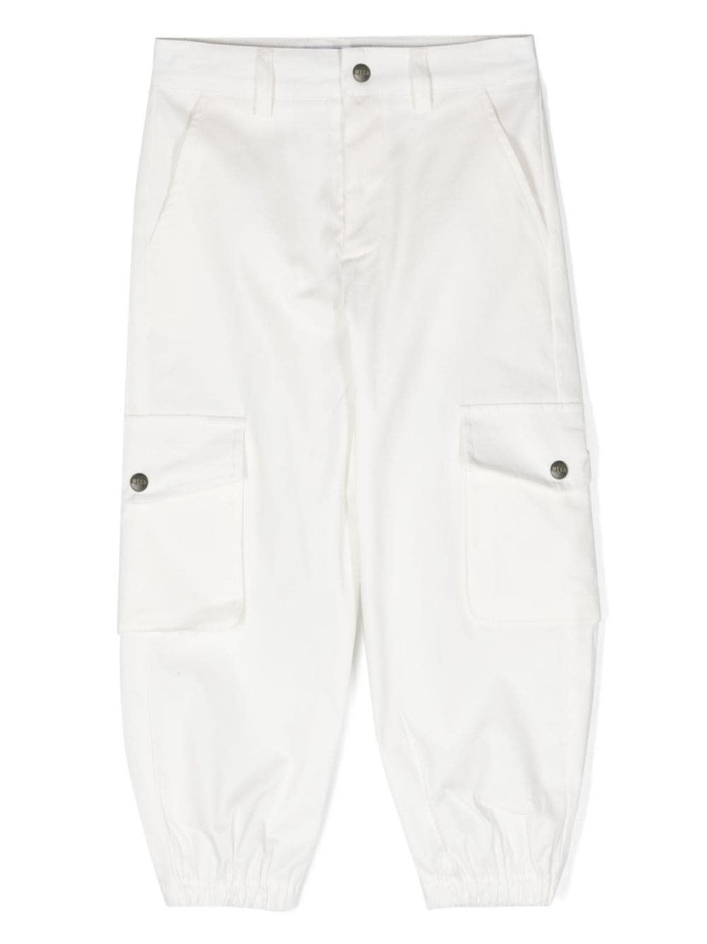 Shop Msgm Pantaloni Cargo In White