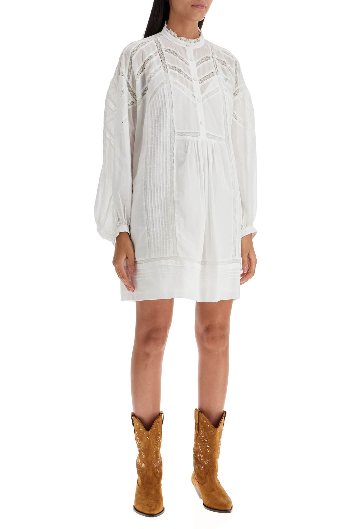 Shop Marant Etoile Galia Mini Dress In White (white)