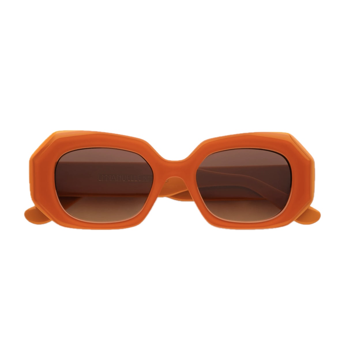 Emmanuelle Khanh Emmanuel Kahn Dixie 107 Glossy Sunset Sunglasses In Orange