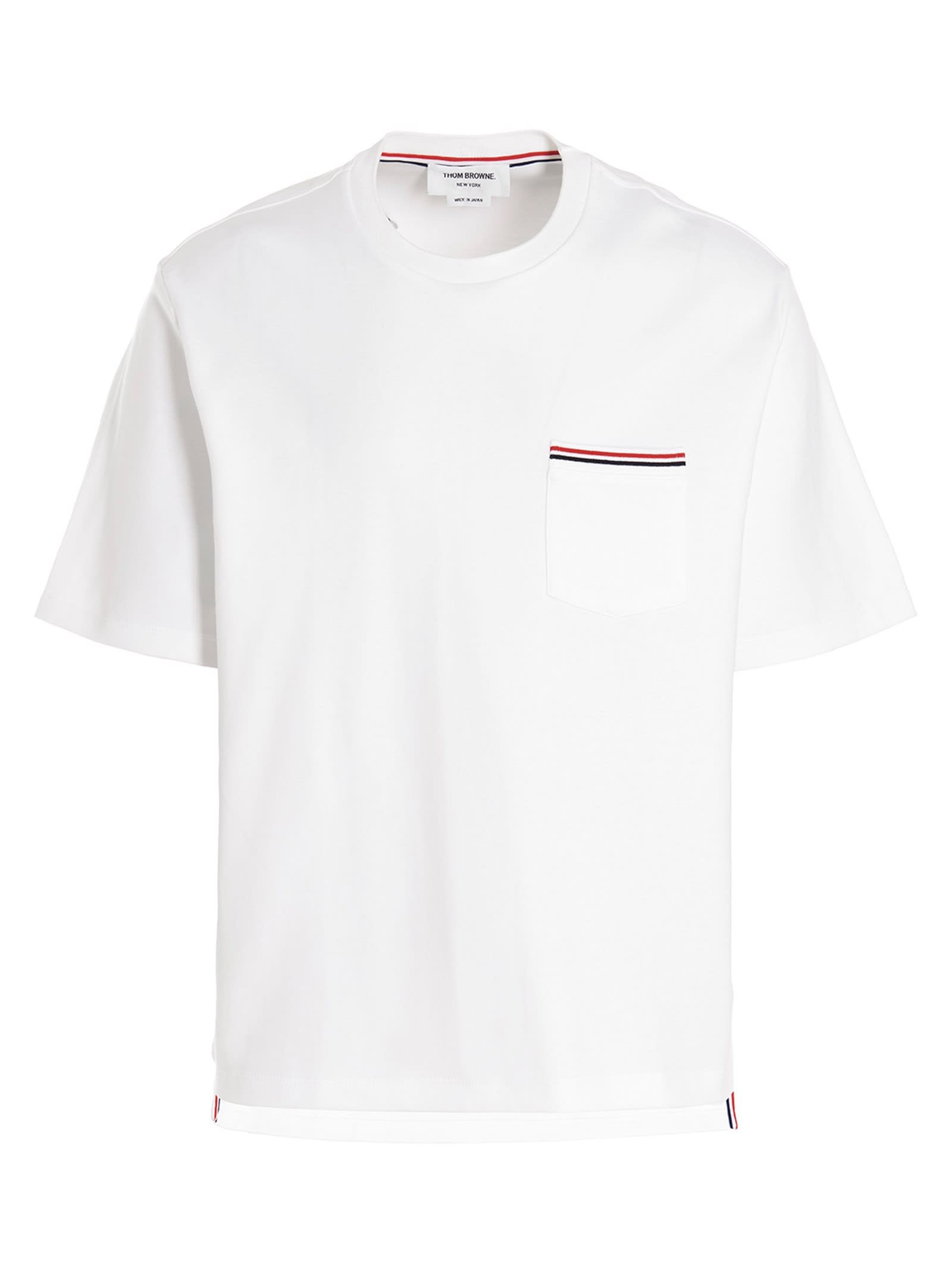 Shop Thom Browne Pocket T-shirt In White