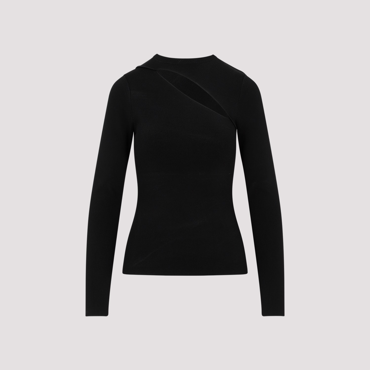 Shop Victoria Beckham Asymmetric Cut Out Top In Black