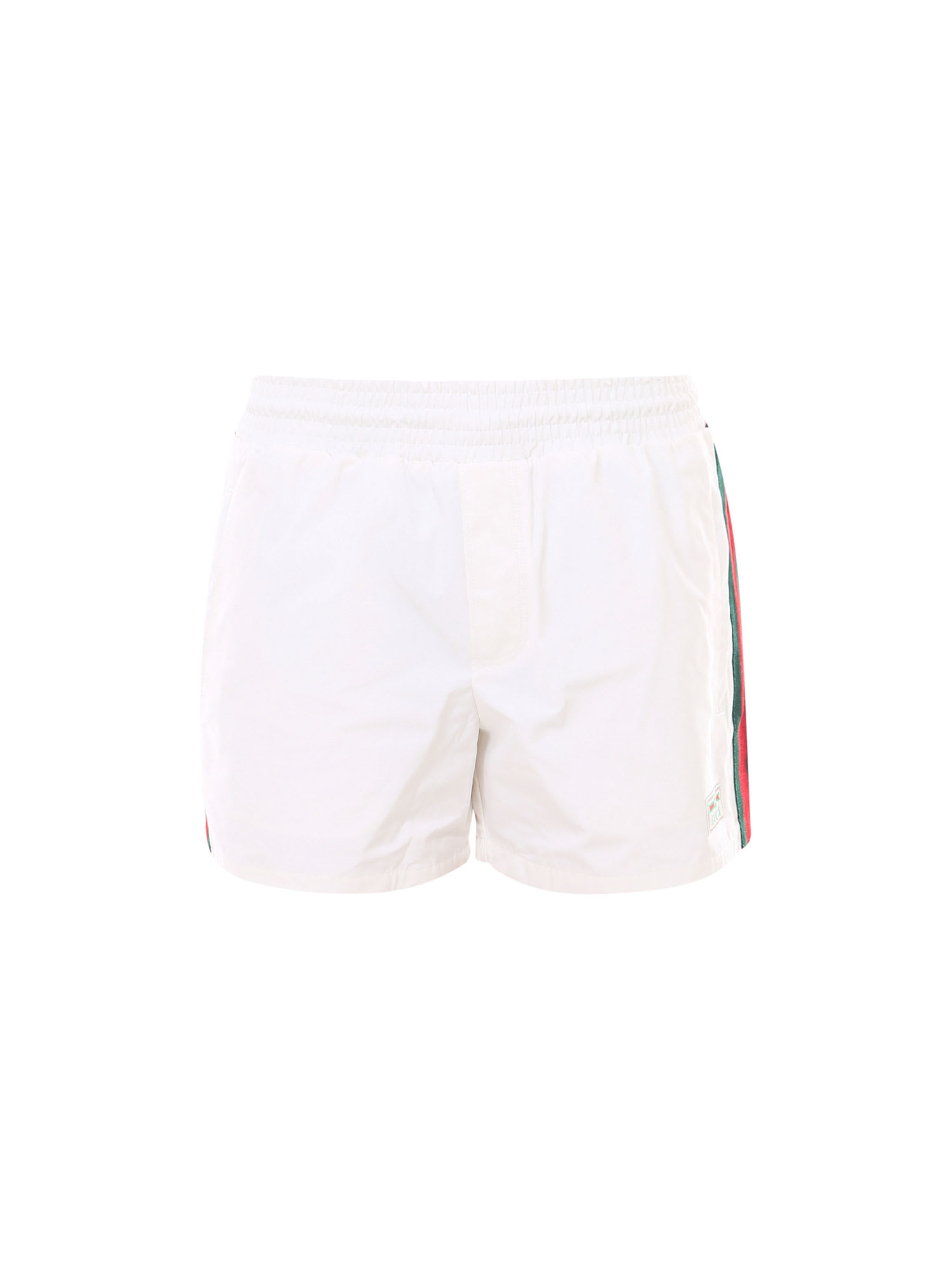 white gucci swim shorts