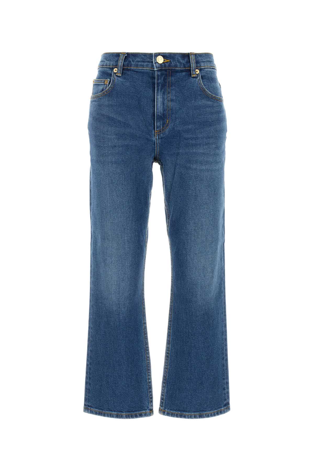 Shop Tory Burch Stretch Denim Jeans In Darkvintagewash