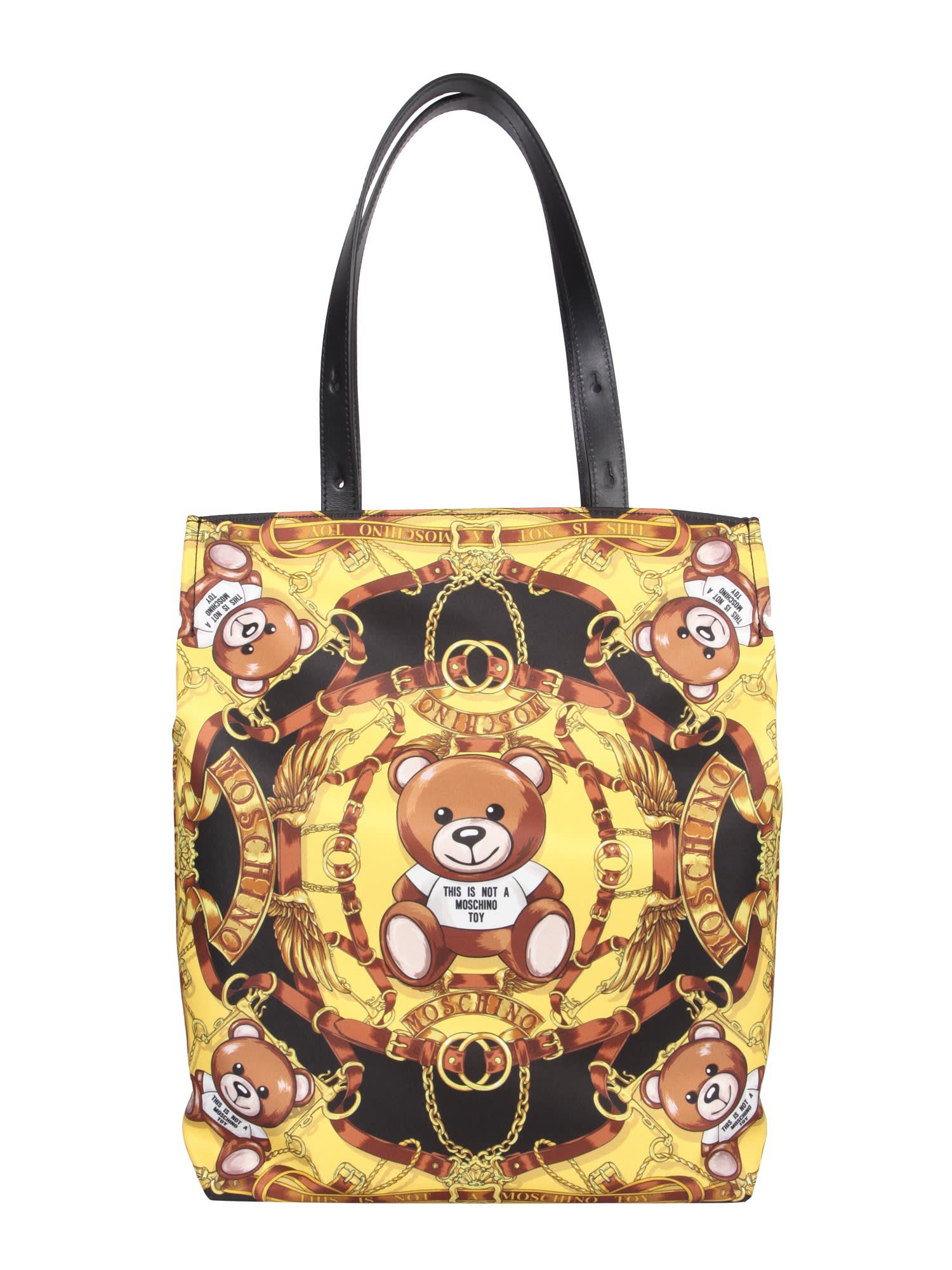 Moschino Shopper Bag With Teddy Scarf Print
