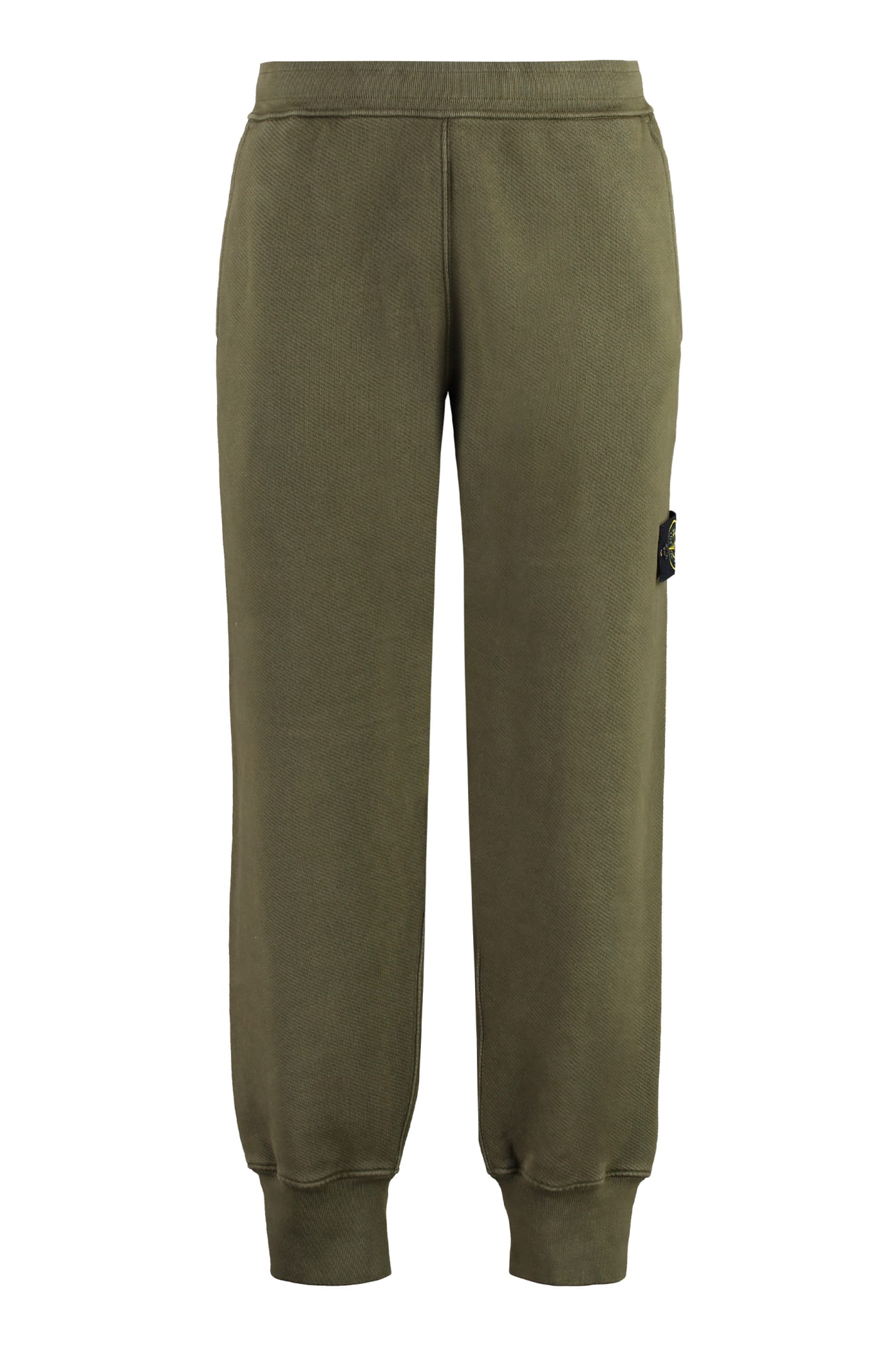 Shop Stone Island Cotton Track-pants In Green