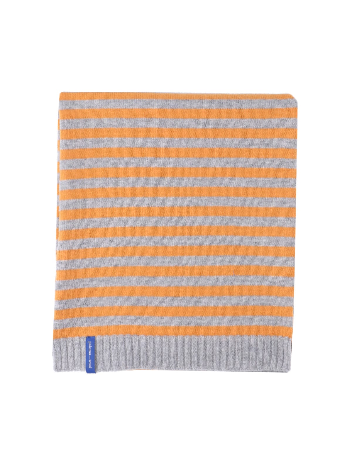 Paloma Wool Striped Pattern Scarf Ribbed Edges In Brown