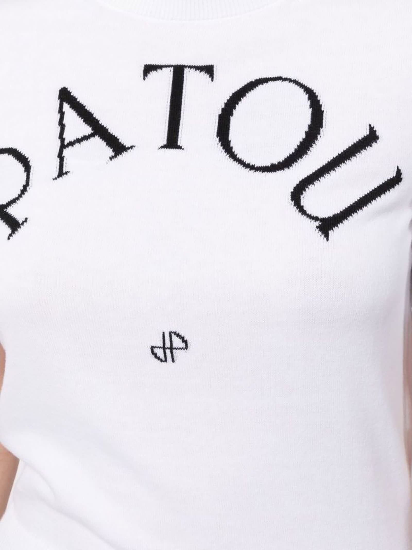 Shop Patou White Organic Cotton Blend Knit Top