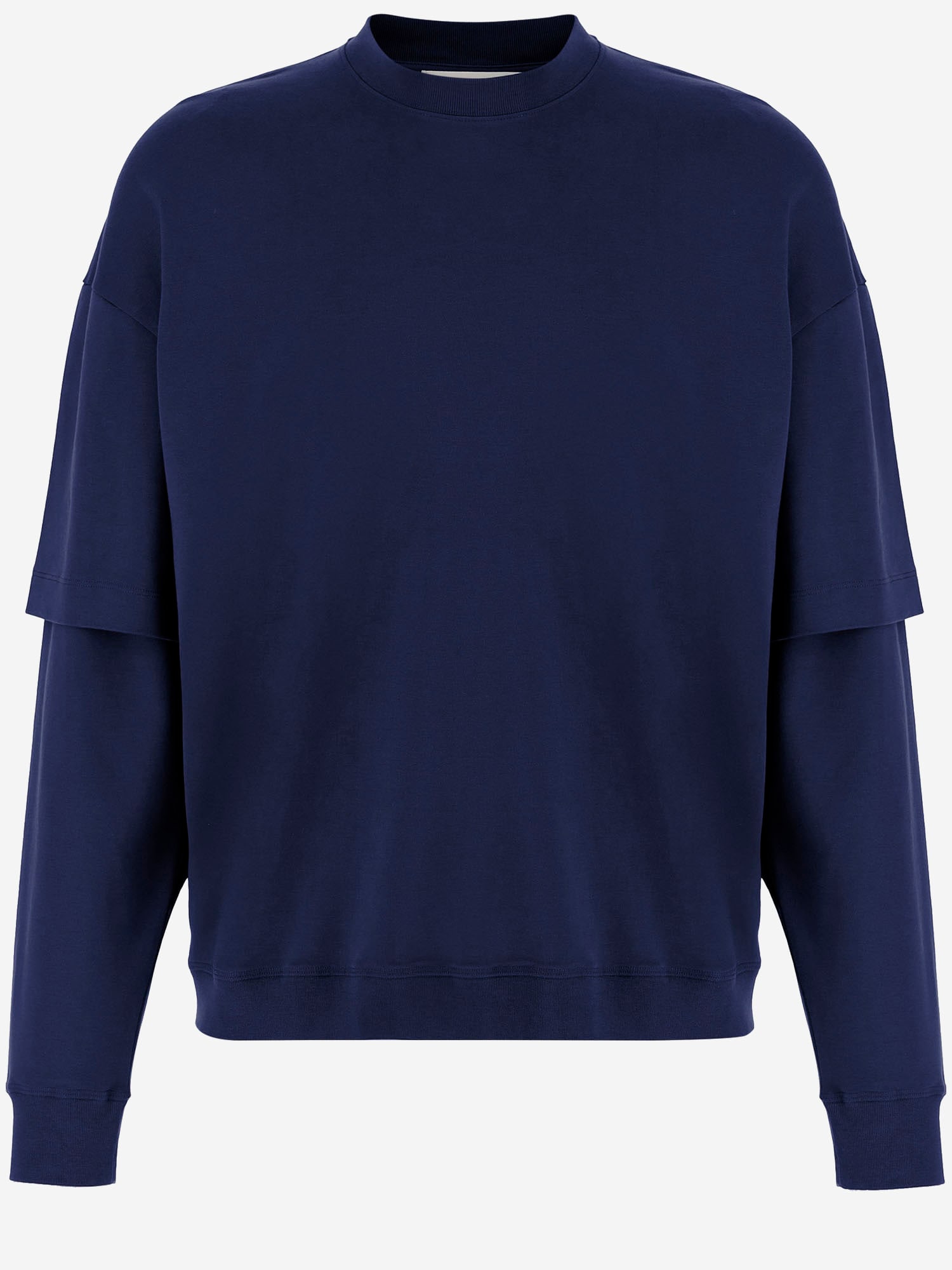 Darkpark Double-layered Wool Sweatshirt In Blue