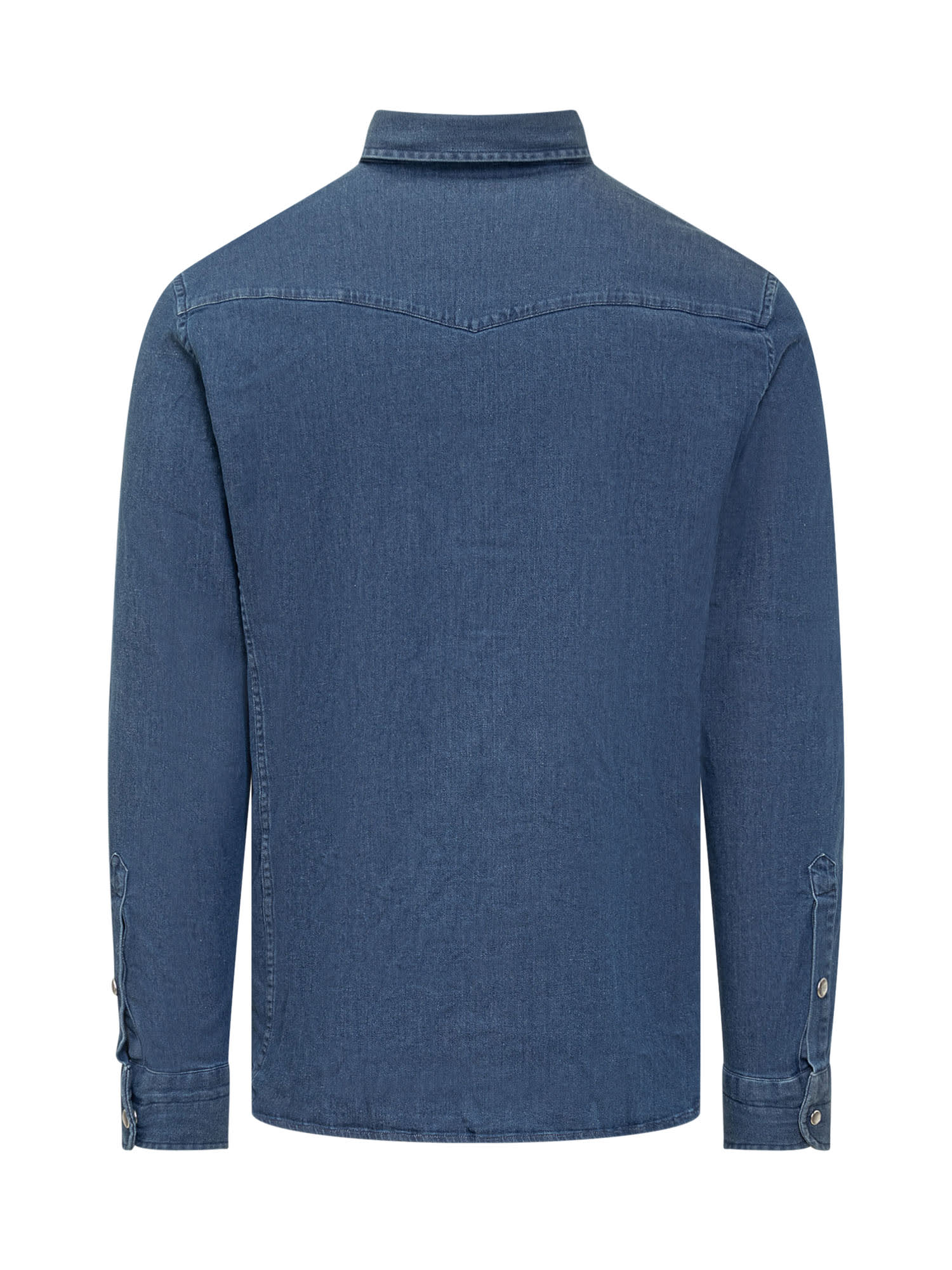 Shop Tom Ford Western Shirt In Stone Blue