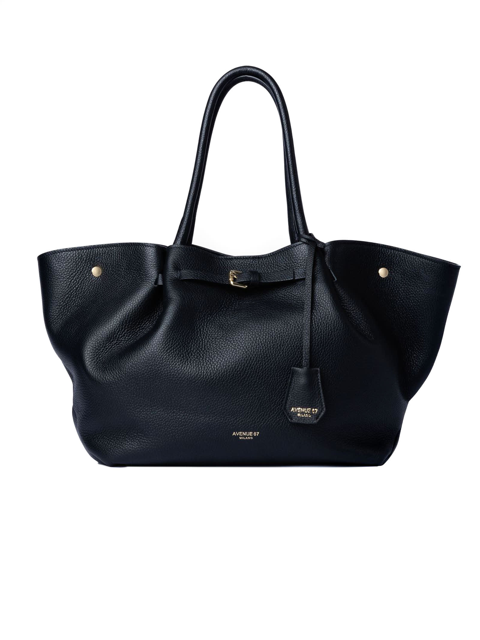 Black Leather Charlotte Bag