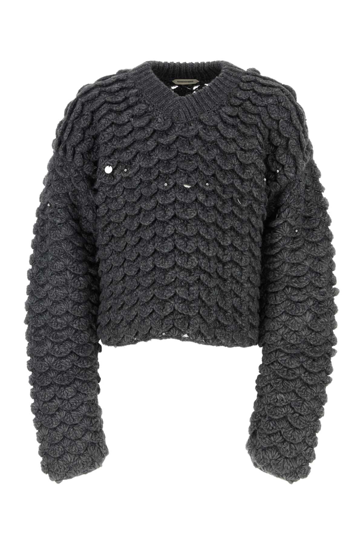 Grey Wool Blend Sweater