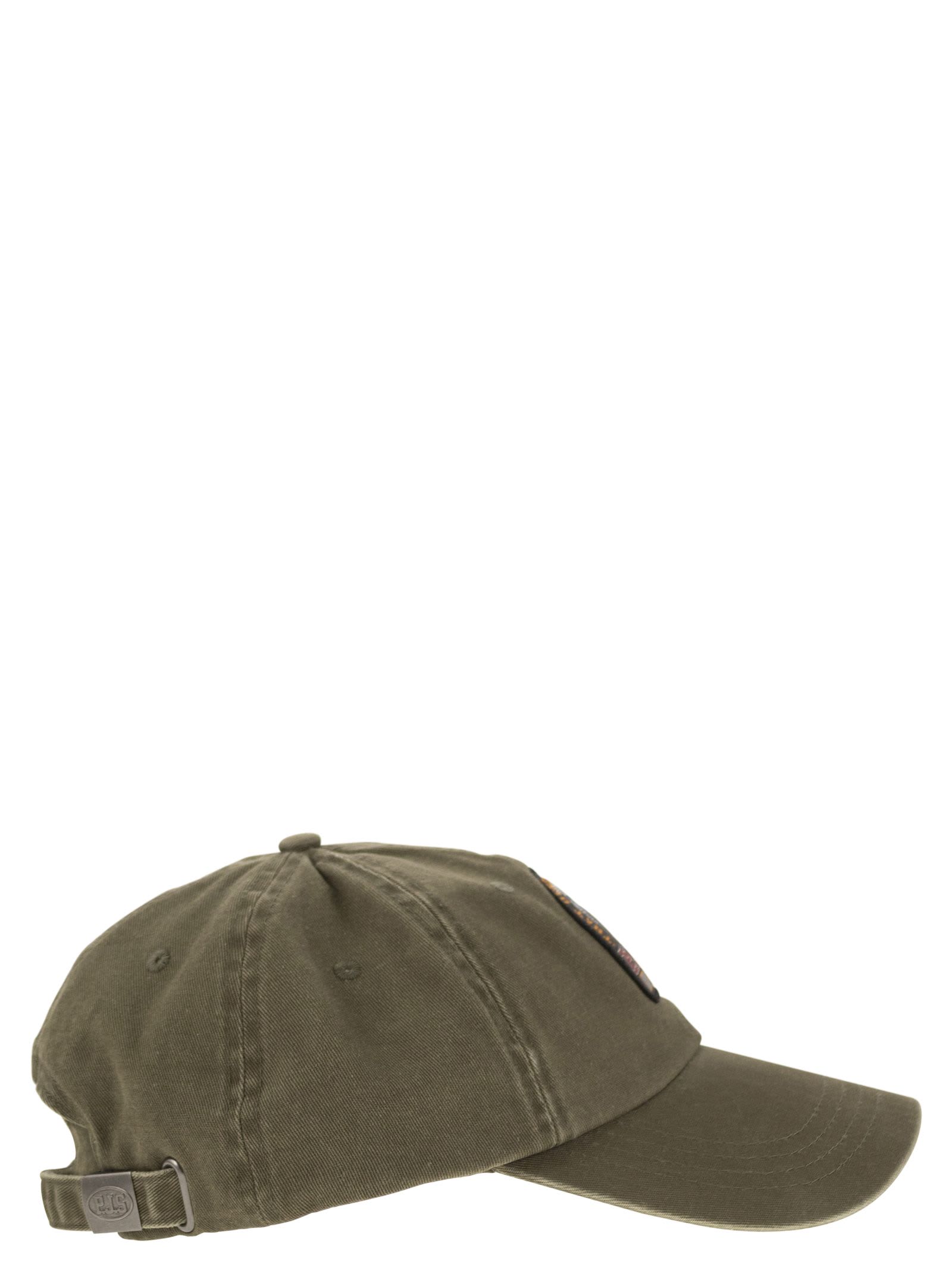 Shop Parajumpers Hat With Patch In Beige