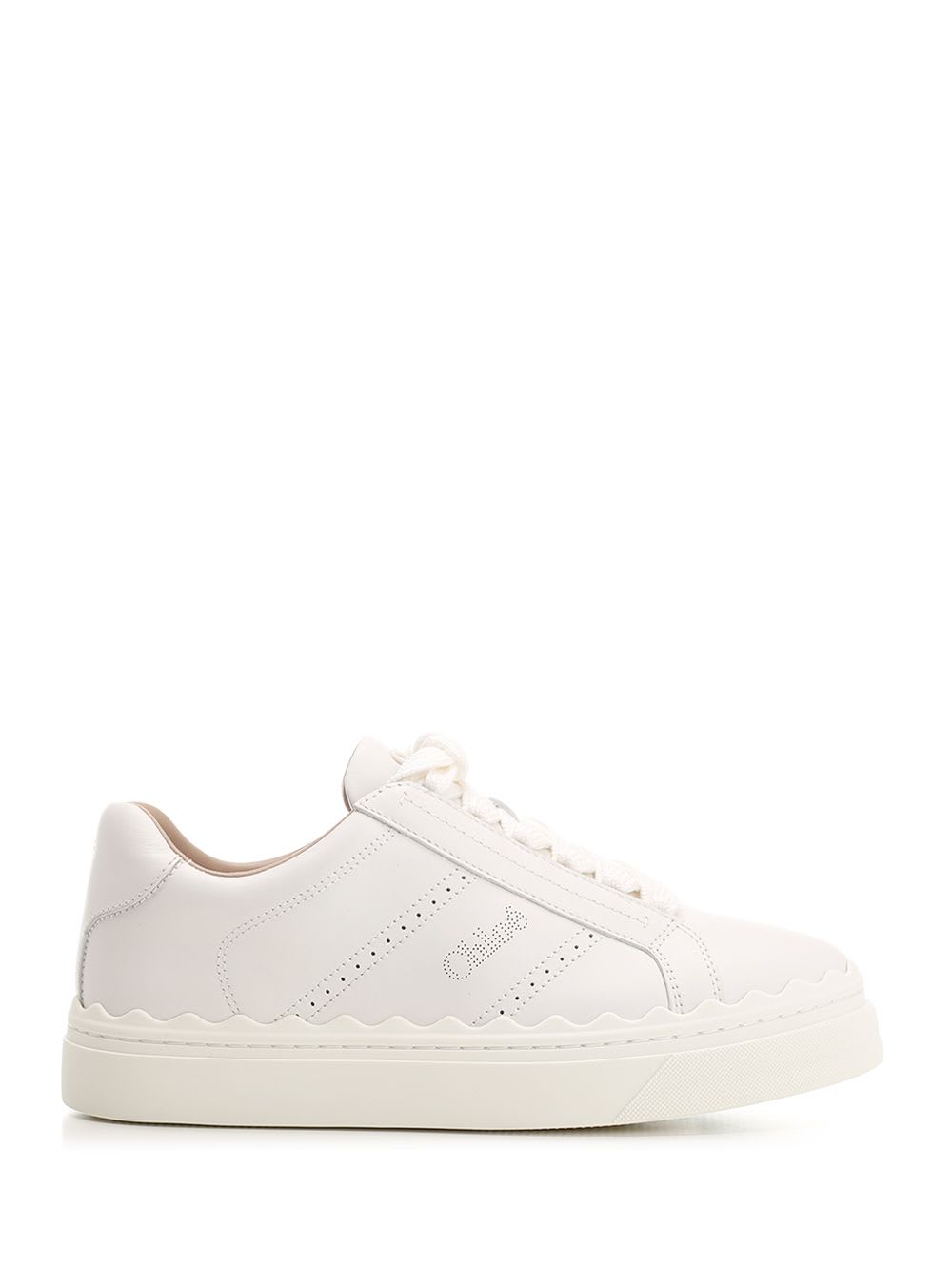 Shop Chloé Lauren Sneakers In White