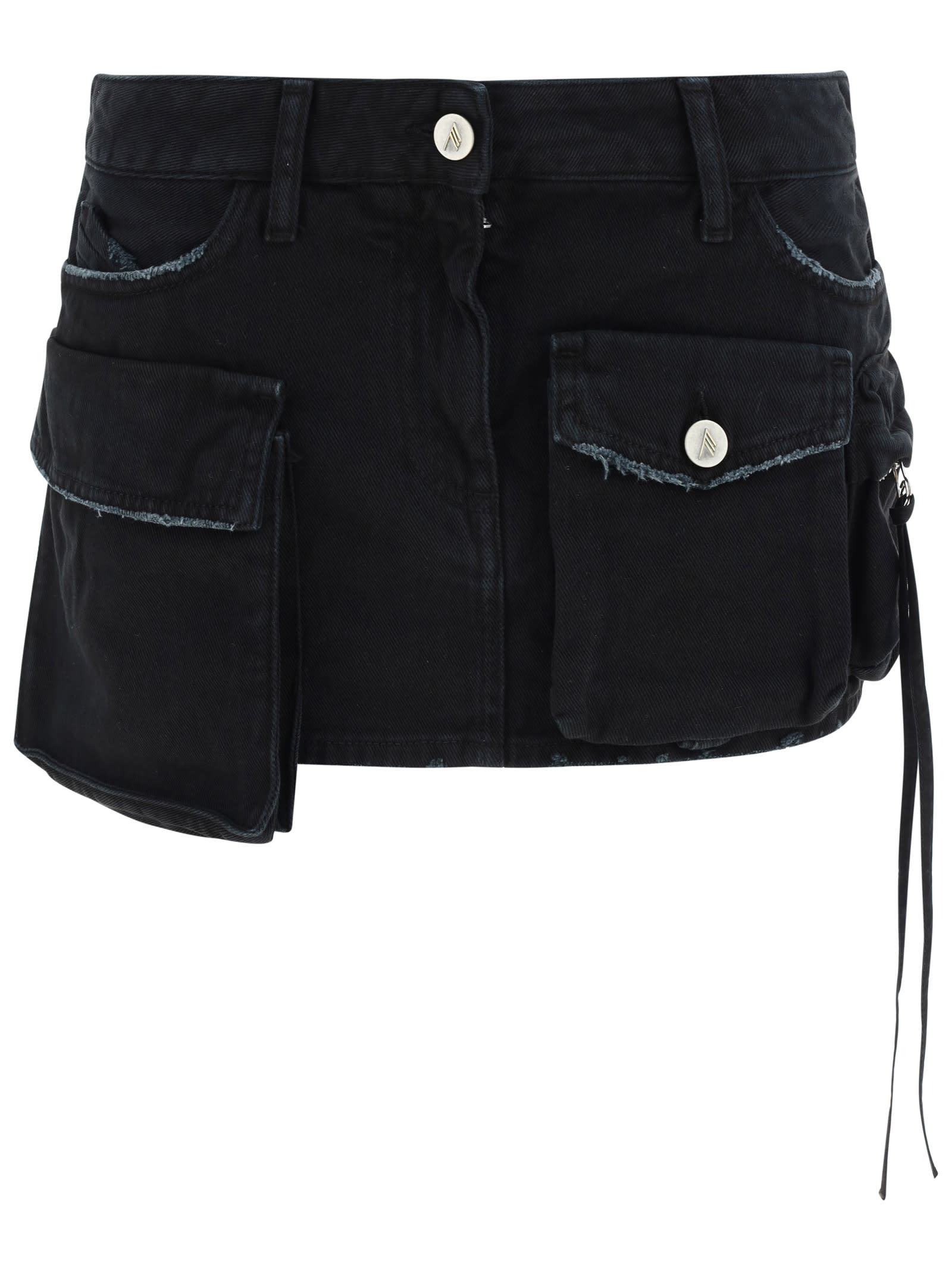 Shop Attico Fay Mini Skirt In Black