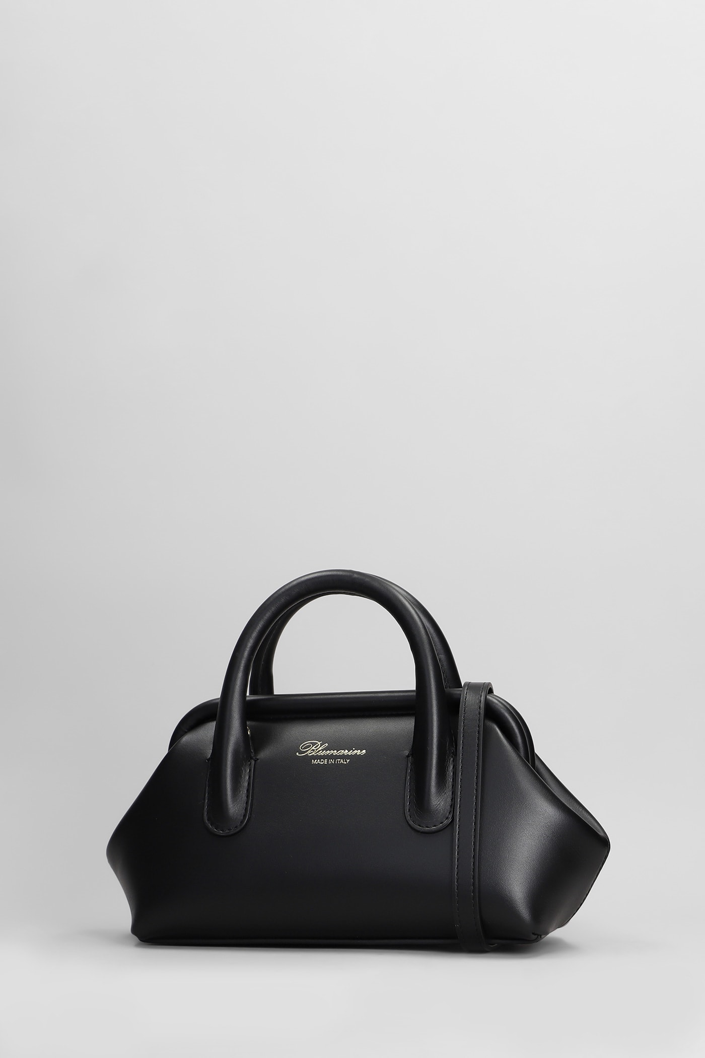 Blumarine Shoulder Bag In Black Leather In Black
