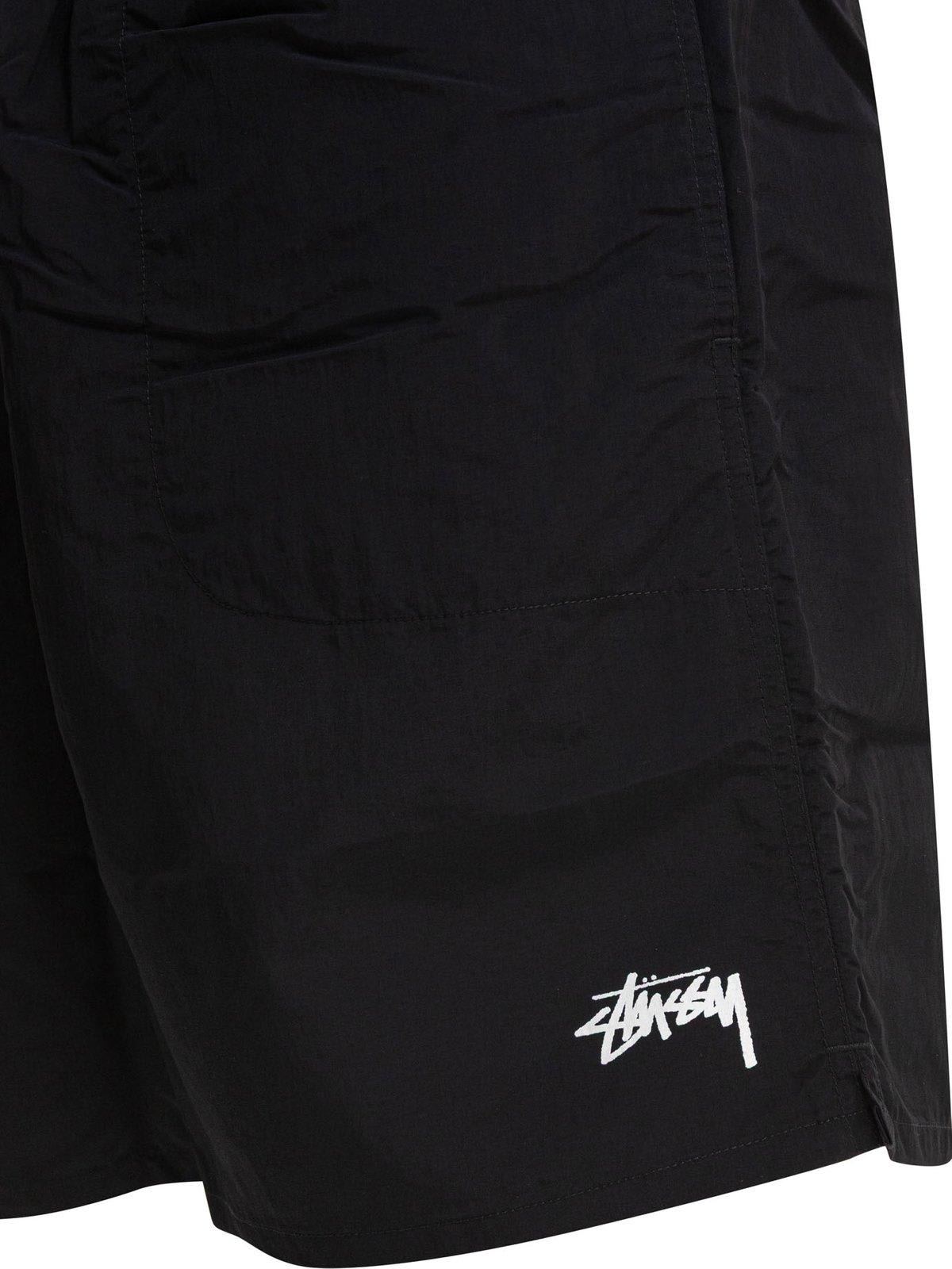 Stussy Stook Drawstring Water Shorts In Black
