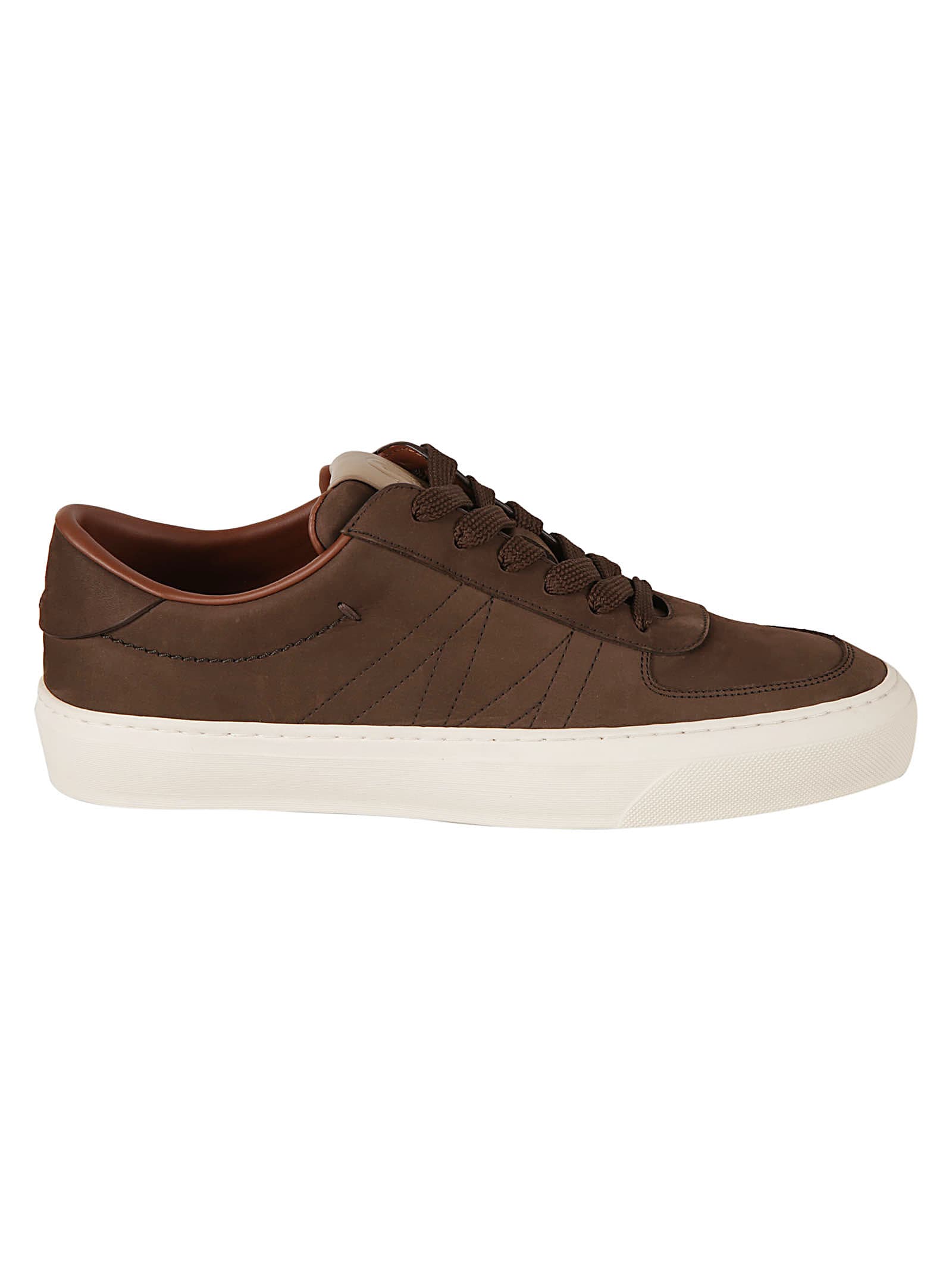 Shop Moncler Monclub Sneakers In Brown