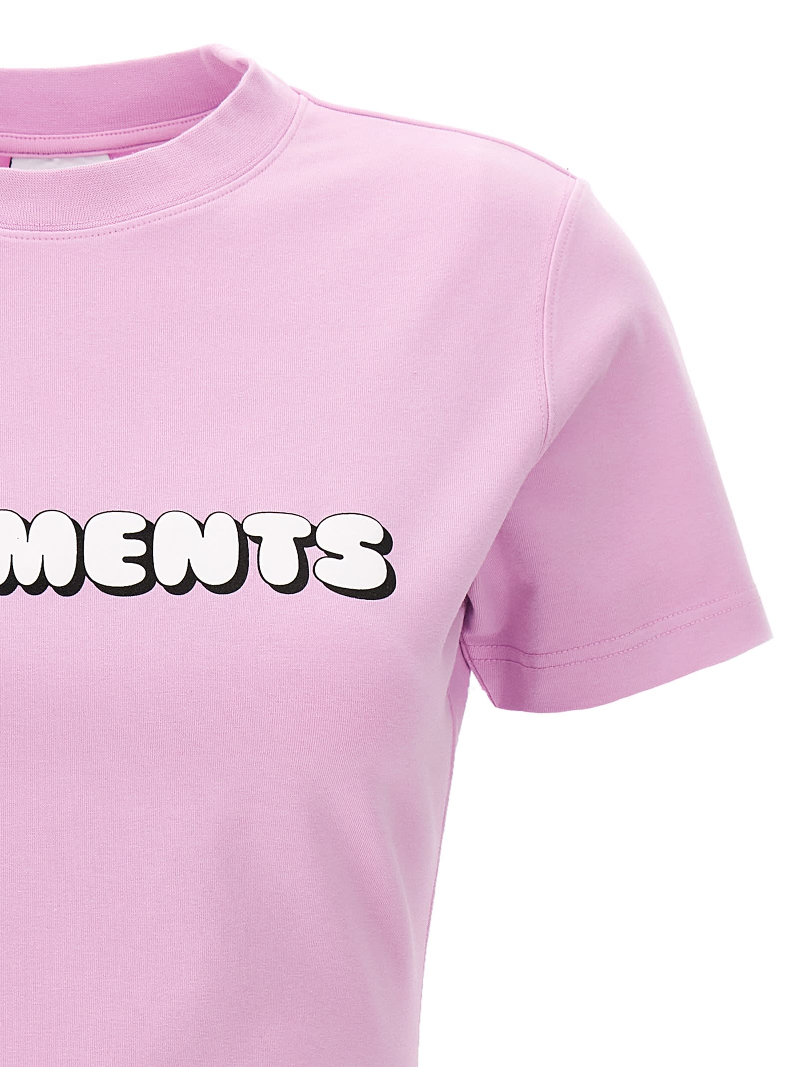 Shop Vetements Logo T-shirt In Pink