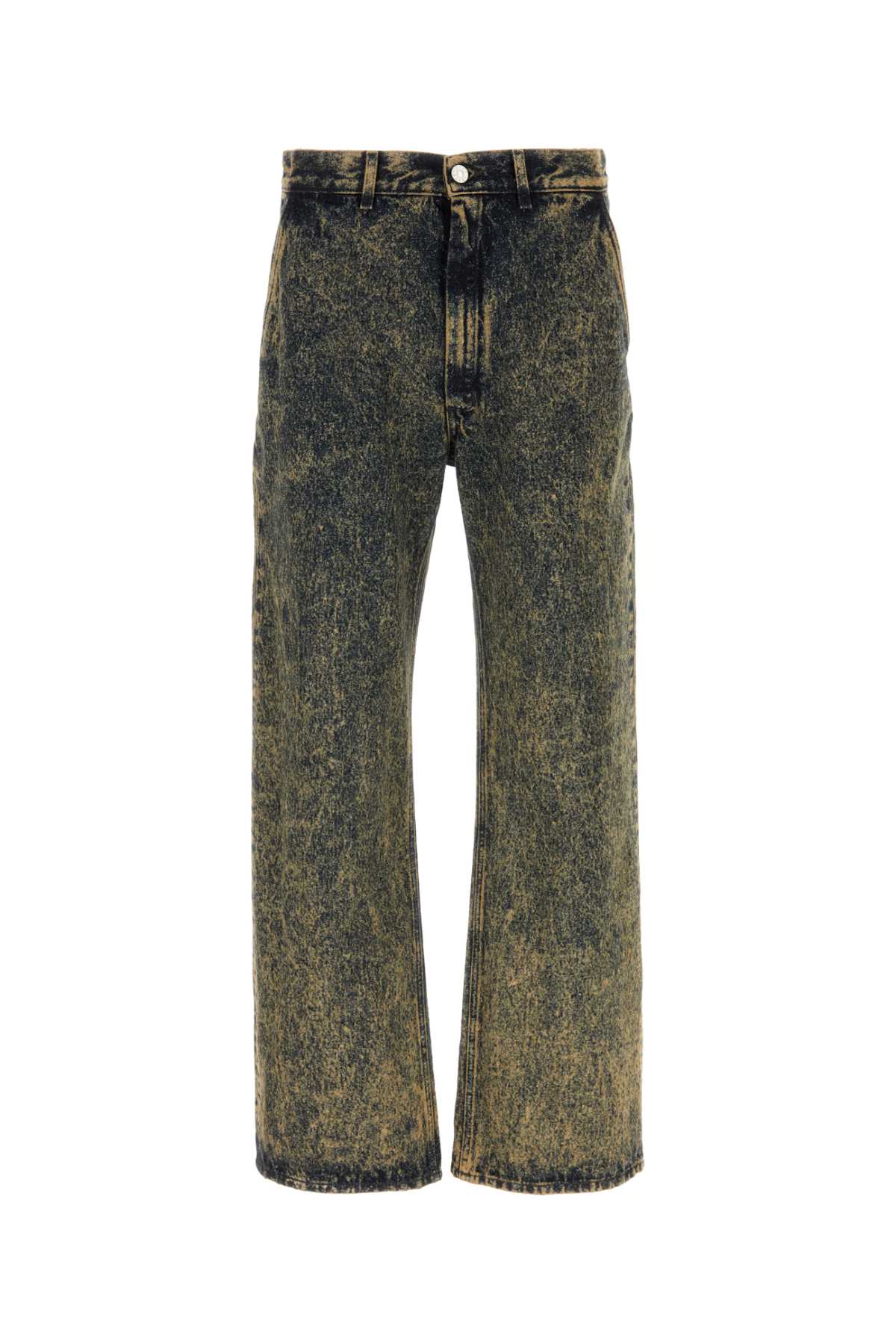 Shop Marni Denim Wide-leg Jeans In Nomad