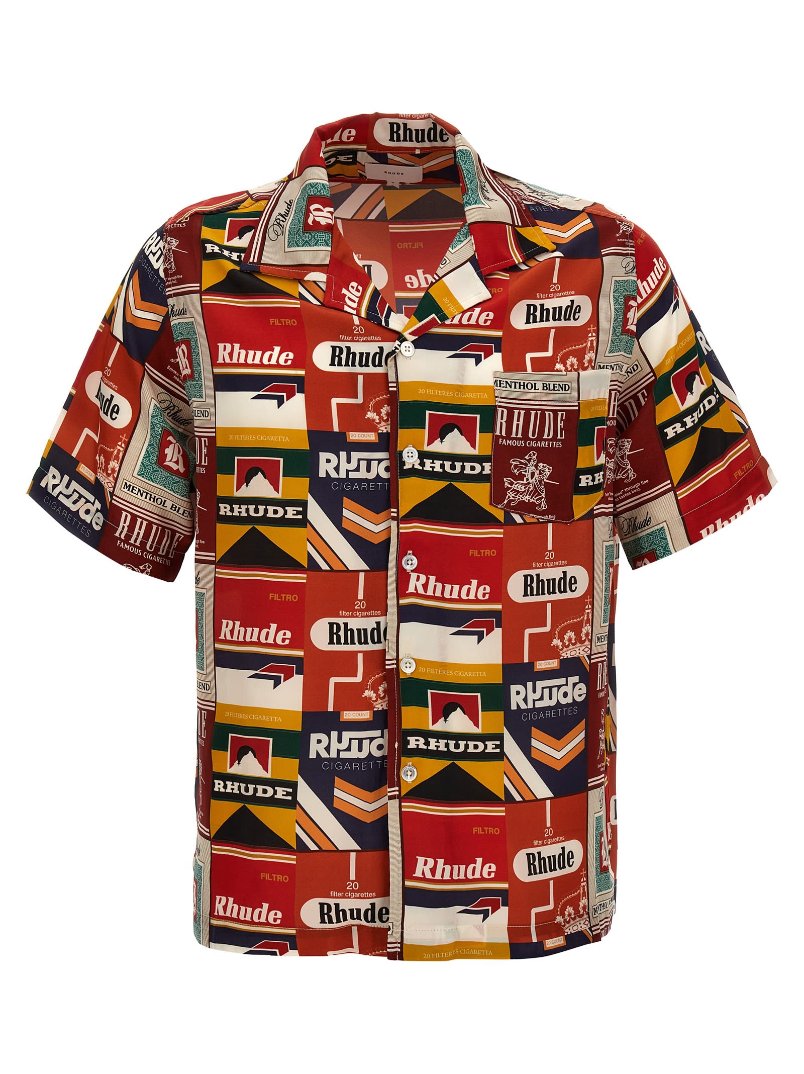 Shop Rhude Cigaretta Shirt In Multicolor