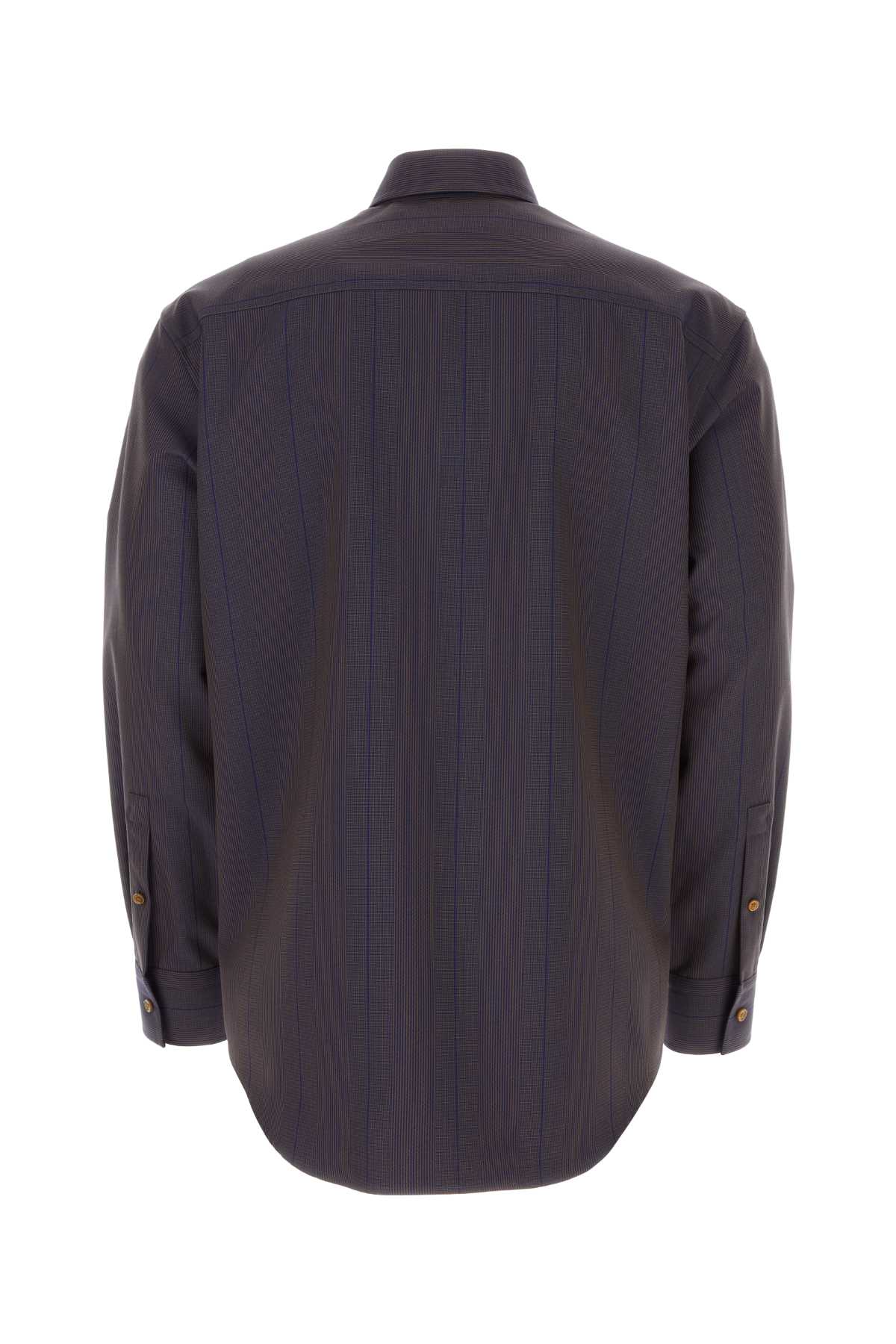 Shop Burberry Embroidered Wool Shirt In Barrel
