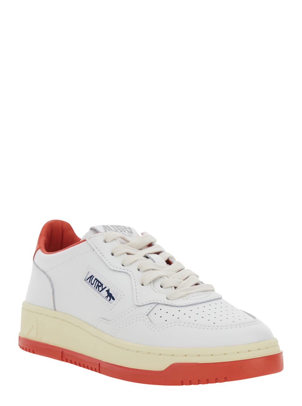 Autry Medalist Low Kitsune Wht Red In Red