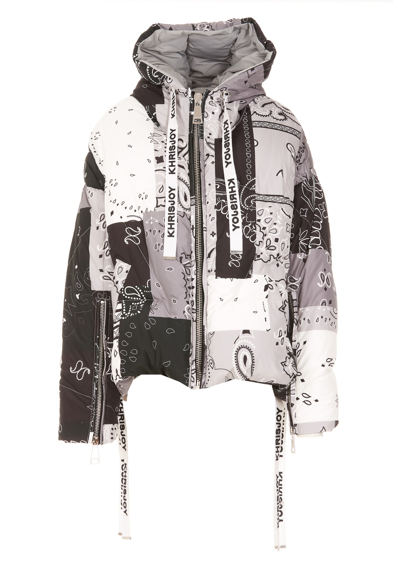 Khrisjoy Puffer Heavy Jacket With Bandana Print