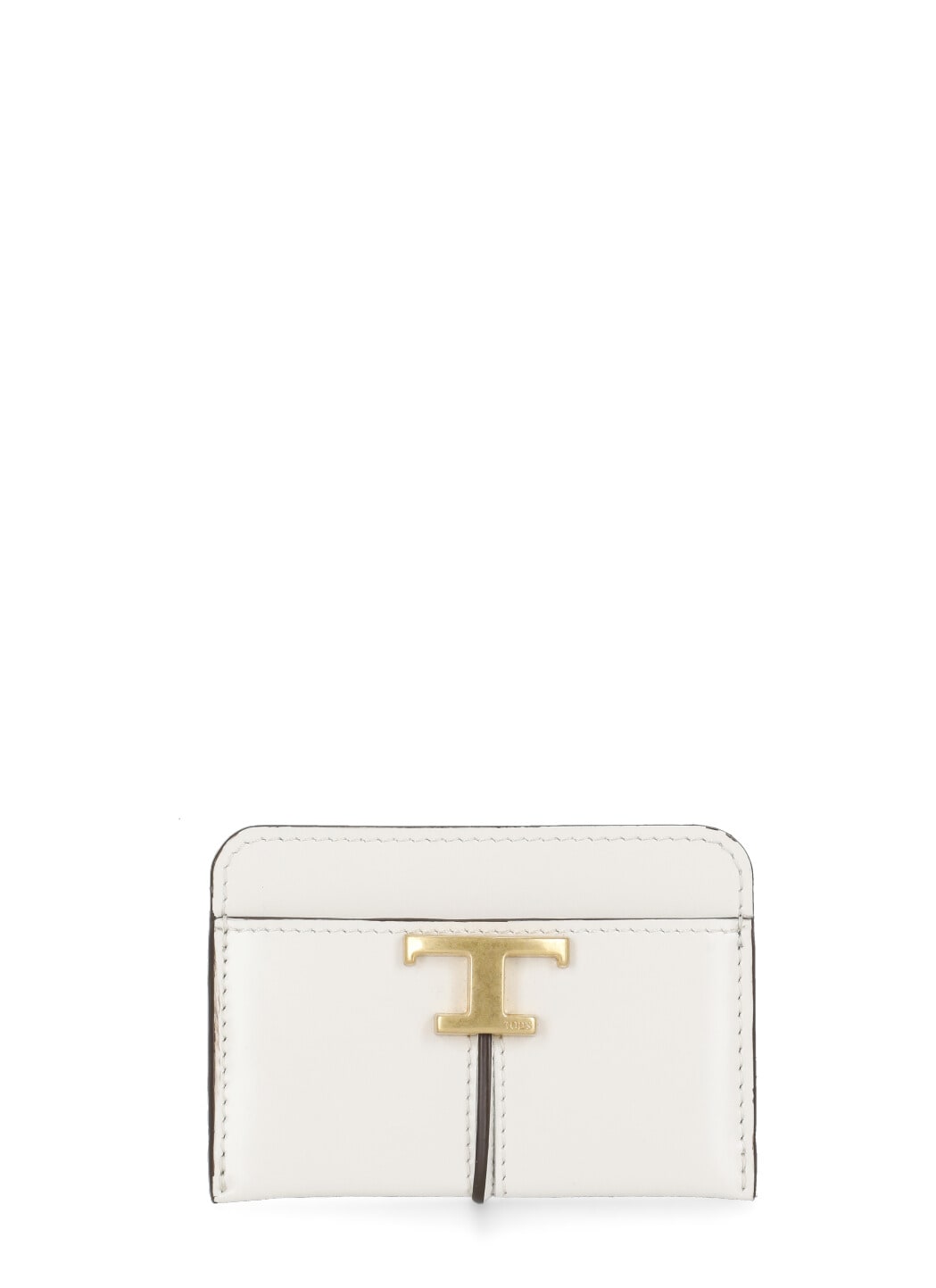 Tod's Leather Card Holder In Ivory