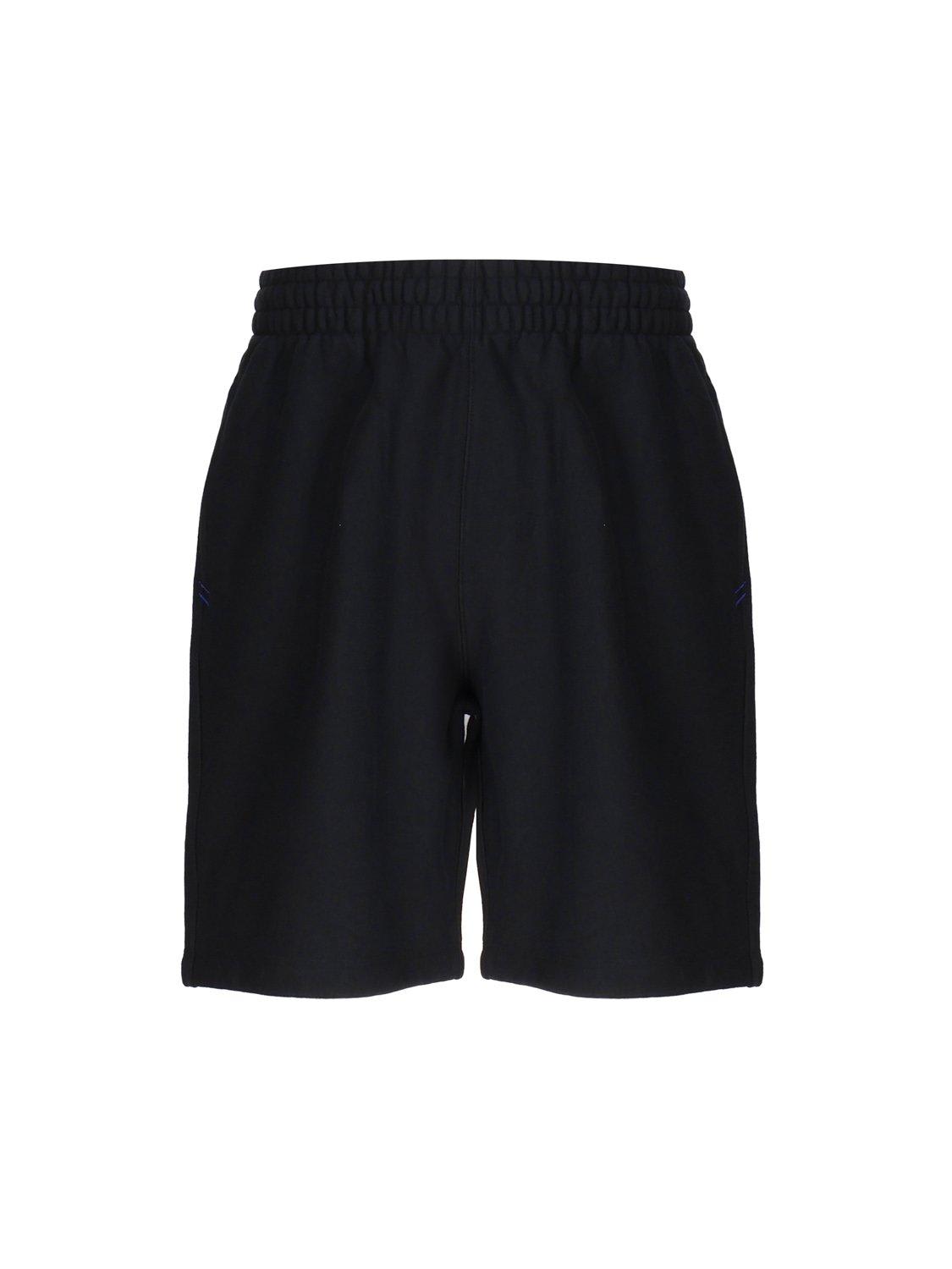 Shop Burberry Logo Patch Straight-leg Shorts In Black