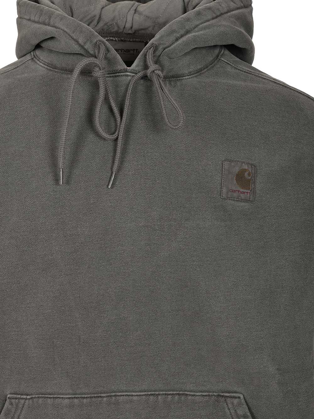 Carhartt Work In Progress Vista Logo Patch Hoodie In Black