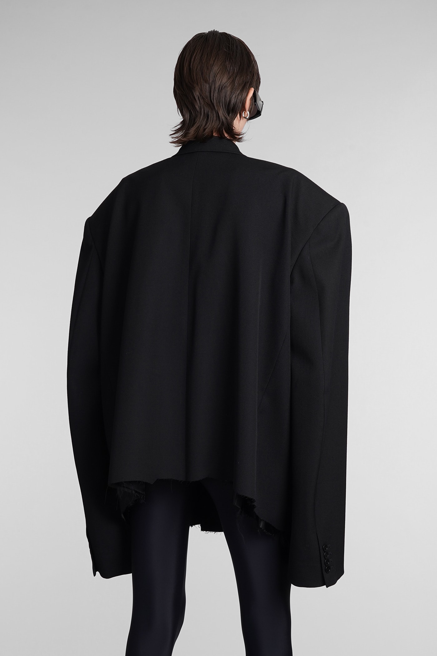 Shop Balenciaga Blazer In Black Wool